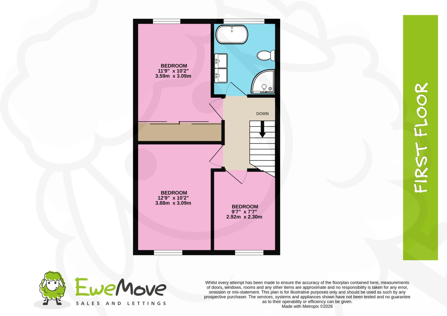 19, Deerhurst Way Toothill, Swindon floorplan