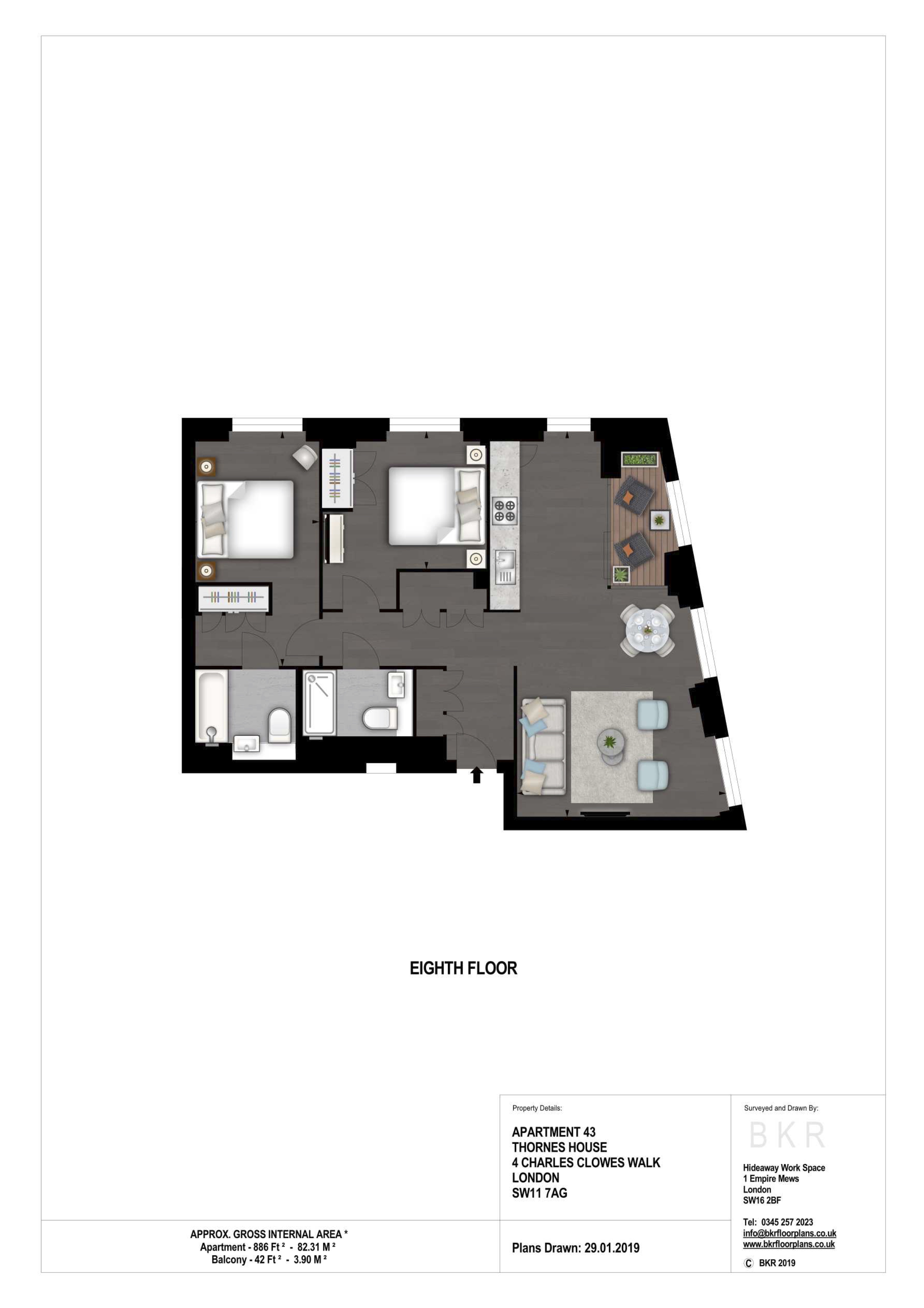 Charles Clowes Walk, London floorplan