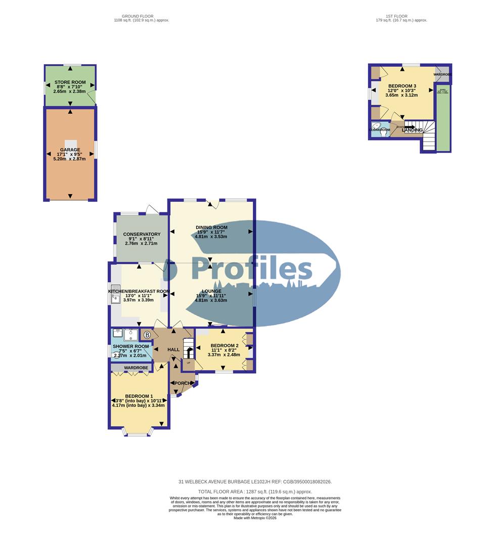 31, Welbeck Avenue, Hinckley floorplan