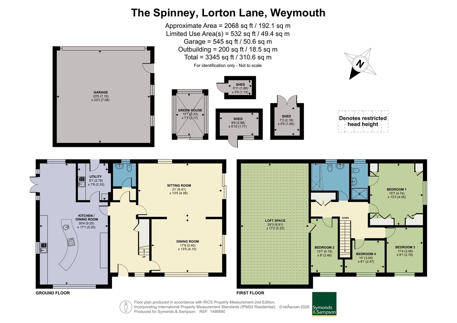 4 The Spinney, Lorton Lane, Dorset floorplan