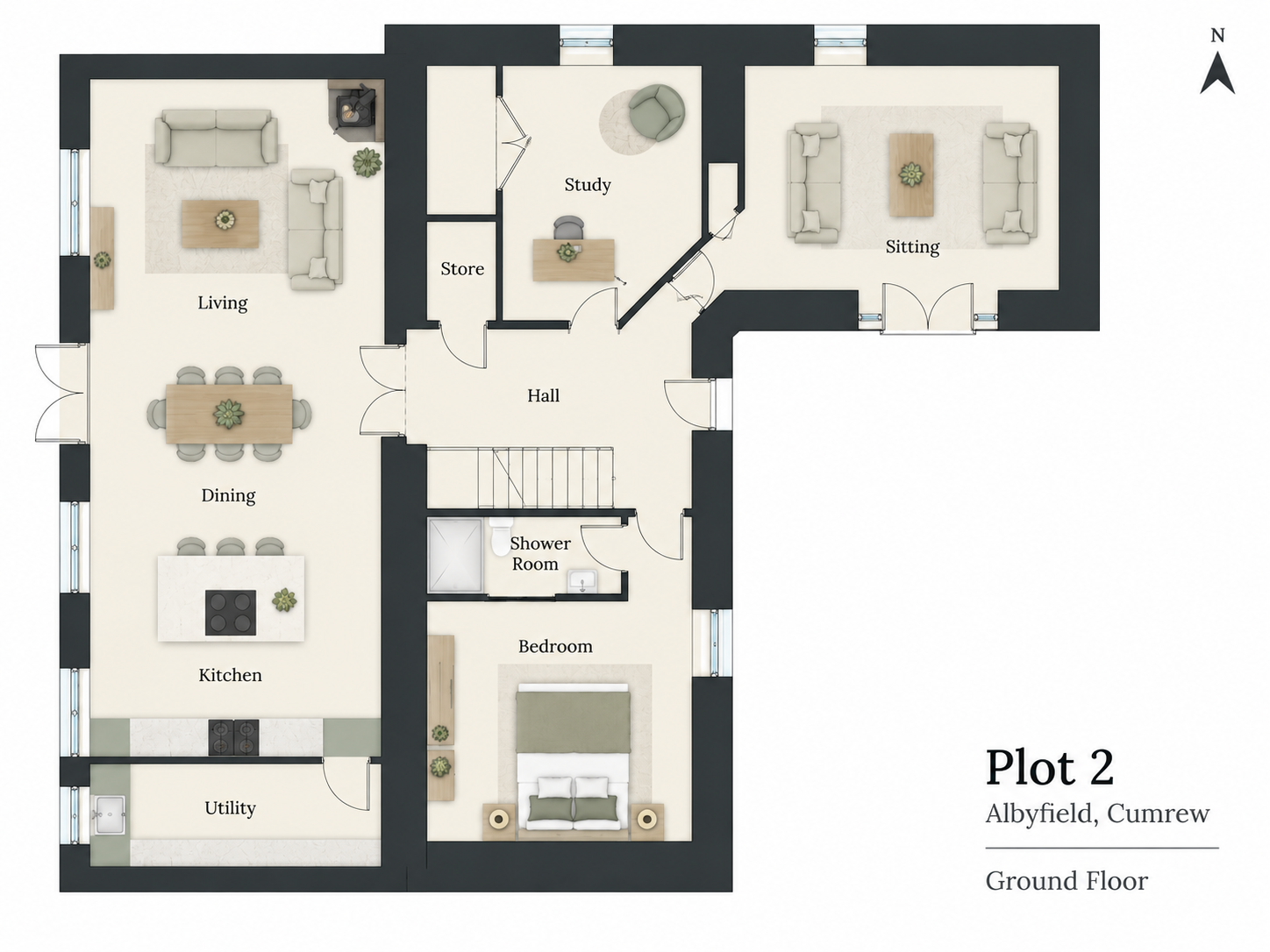 Plot 2 The Corner House, Plot 2 The Corner House, Cumrew floorplan