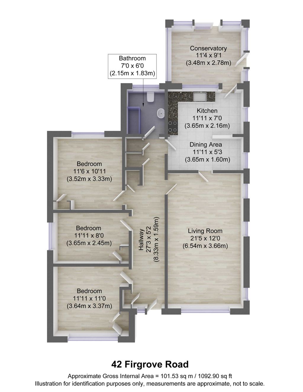 Firgrove Road, North Baddesley, Southampton SO52, 3 bedroom detached