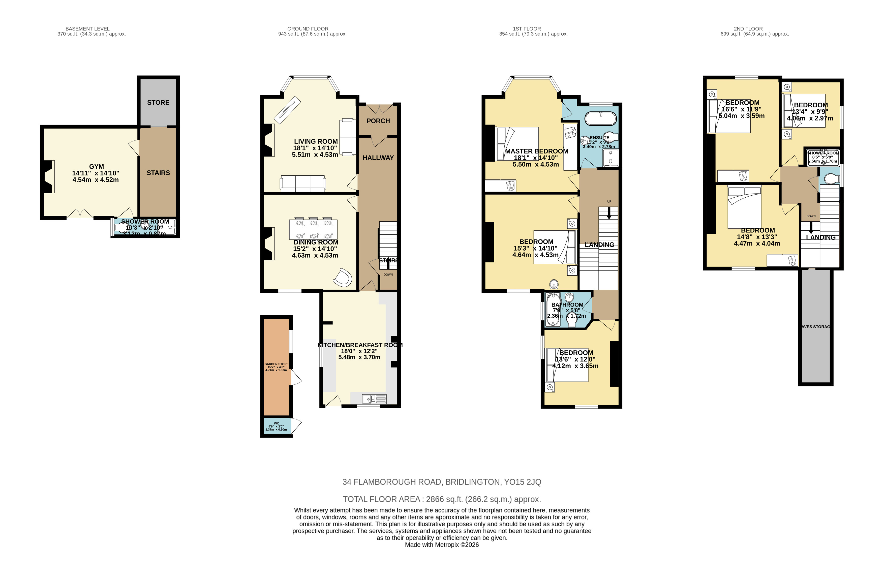 34, Flamborough Road, East Yorkshire floorplan