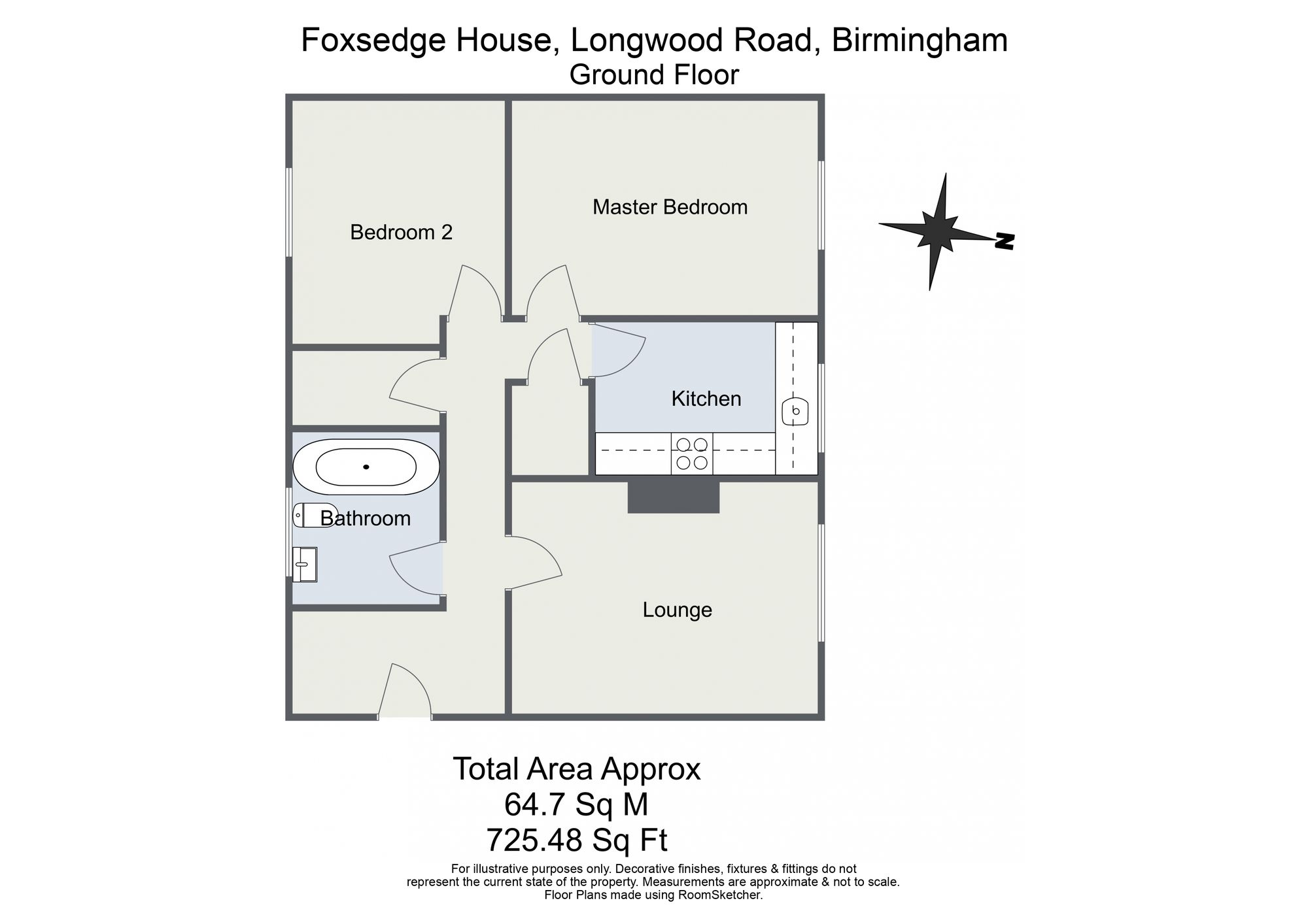 Flat 14, Foxsedge House, Birmingham floorplan