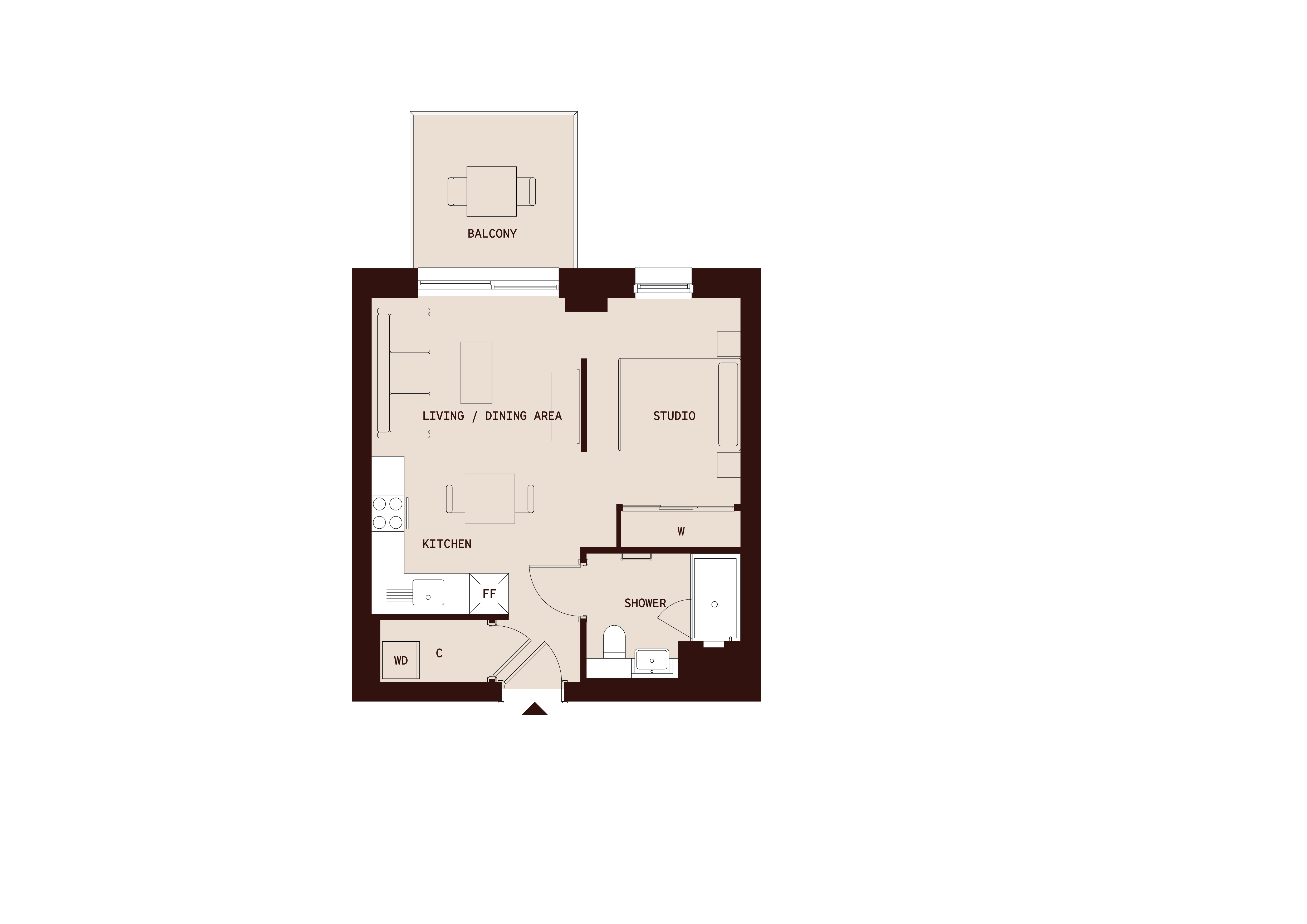 Flat 674, Duxford Tower, 1 East Drive, Colindale floorplan