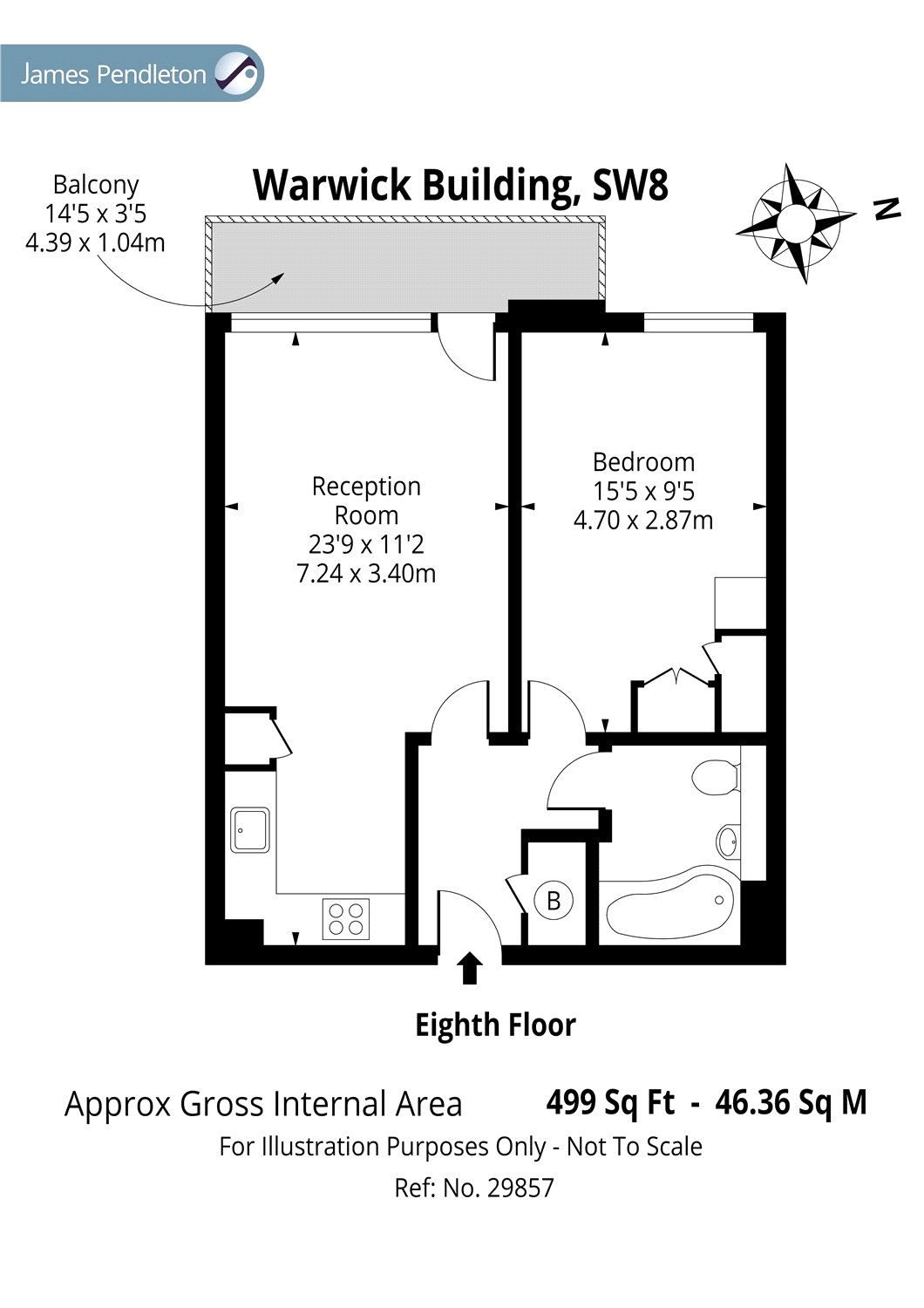 1 Bedrooms Flat to rent in Warwick Building, 366 Queenstown Road, Battersea, London SW8