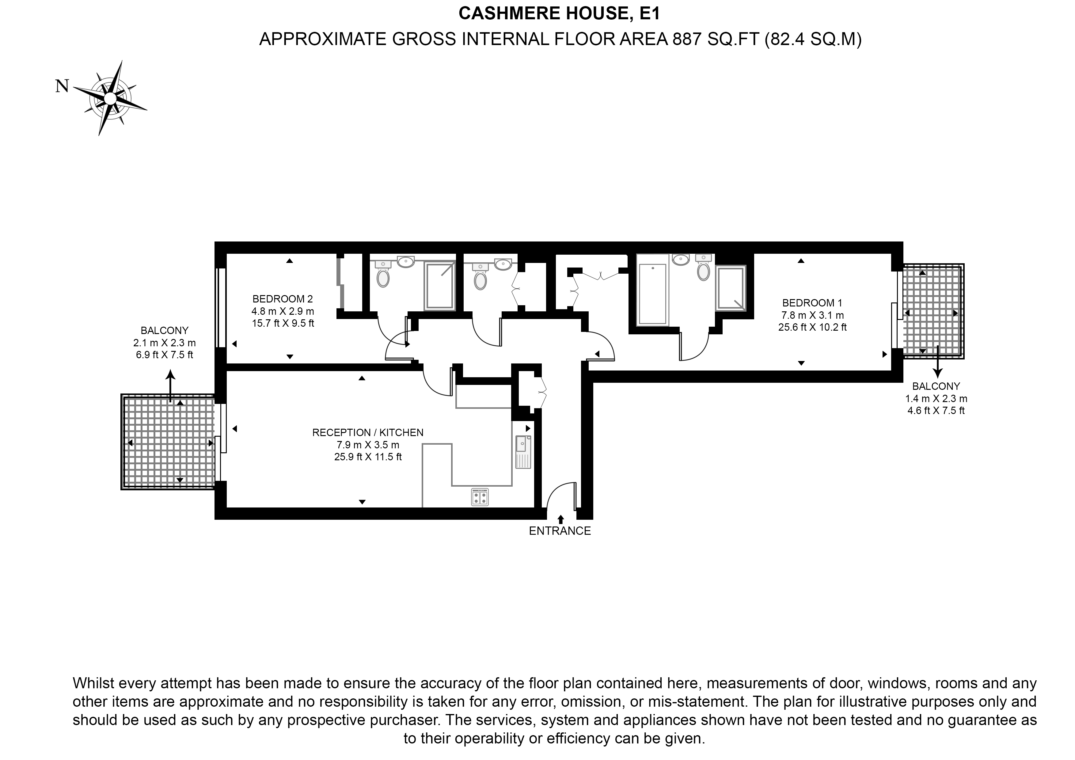 Flat 502, (37), Cashmere House, Goodman's Fields, Aldgate floorplan