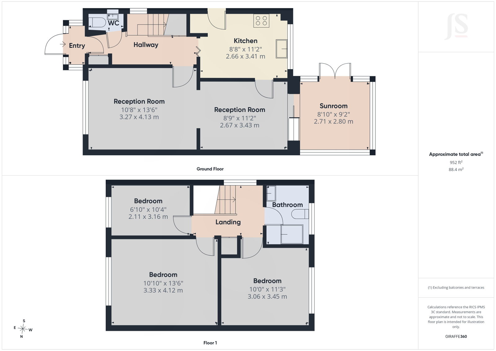 3, Denton Close, Worthing floorplan