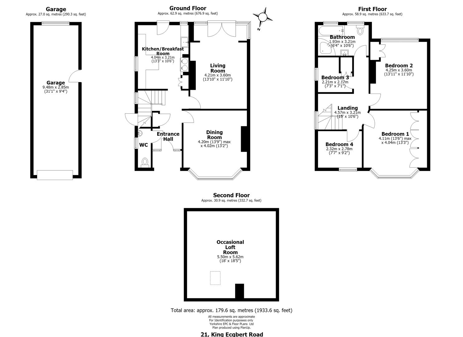 21, King Ecgbert Road, Sheffield floorplan