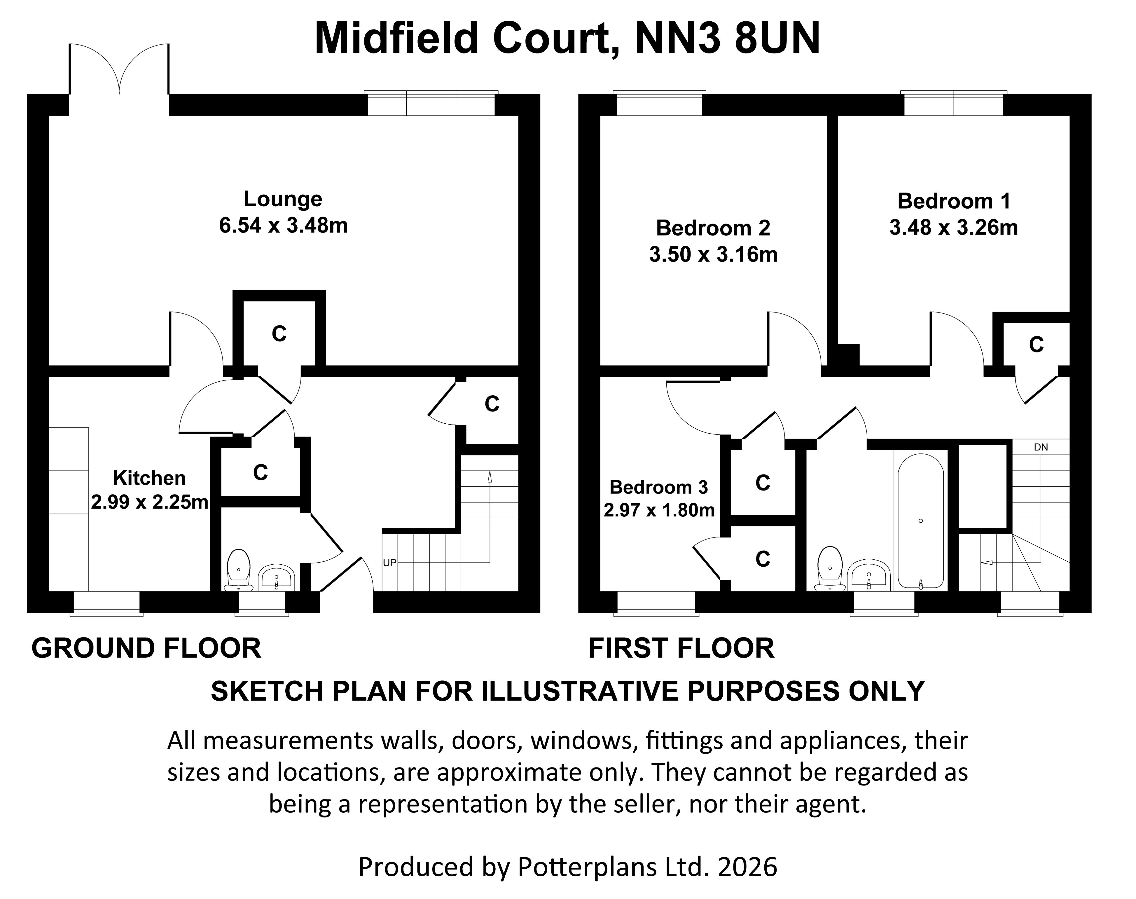 16, Midfield Court, Northampton floorplan