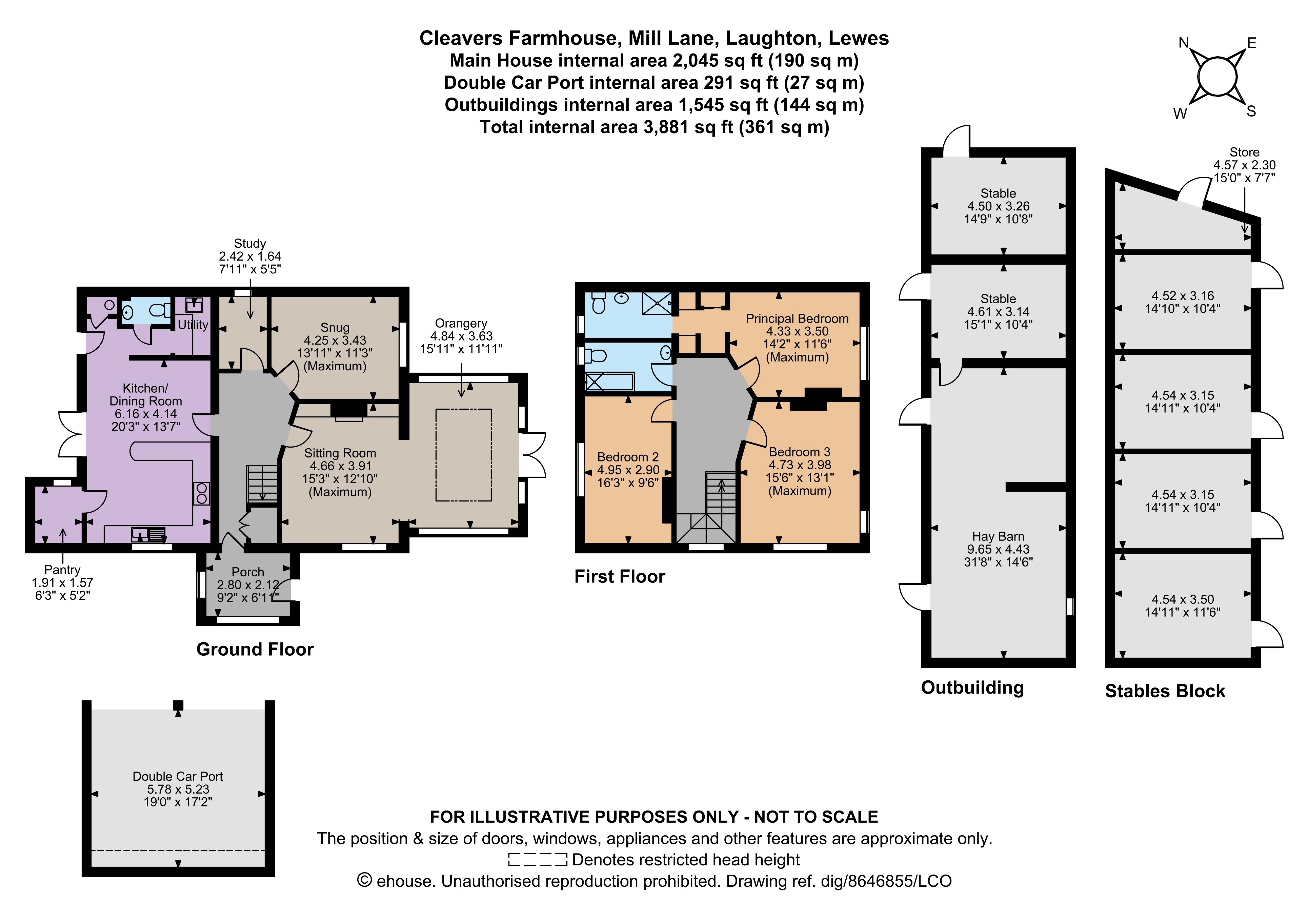 Cleavers Farmhouse,, Mill Lane, Lewes floorplan