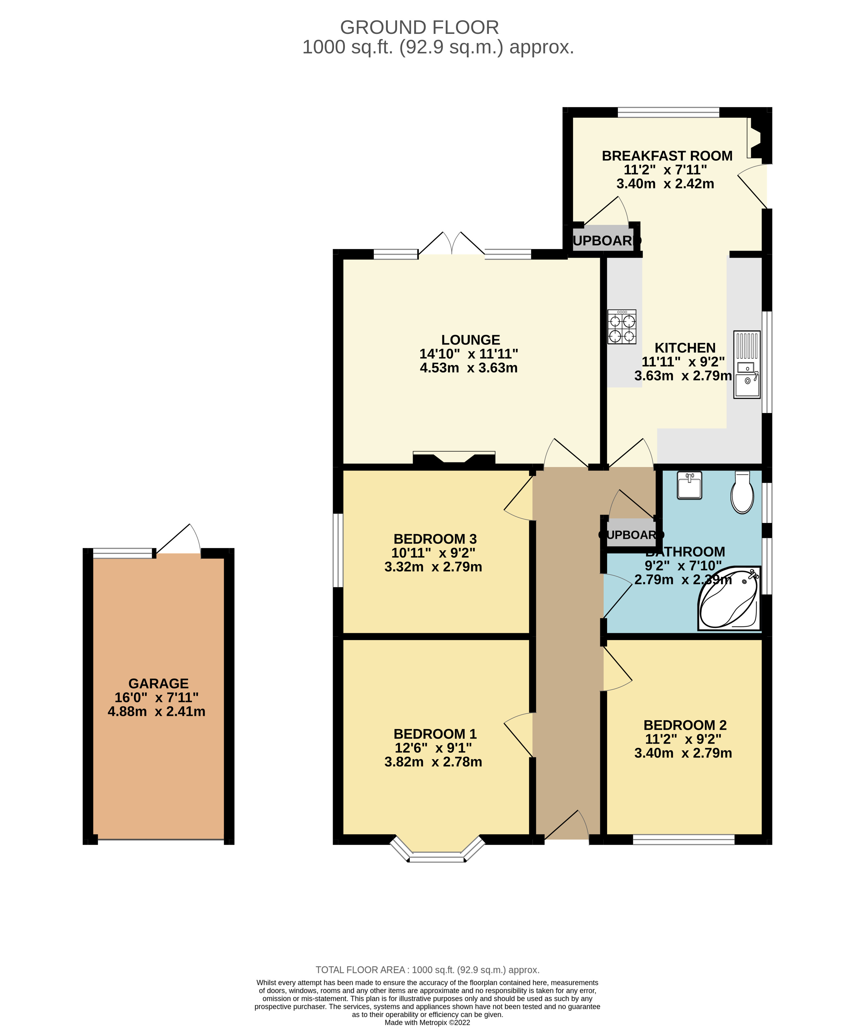 Peters Road, Locks Heath, Southampton SO31, 3 bedroom detached bungalow