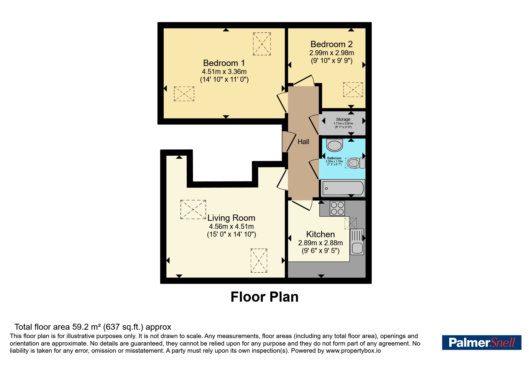 Flat 5, Samuel Lodge, 168, Albert Road, Dorset floorplan