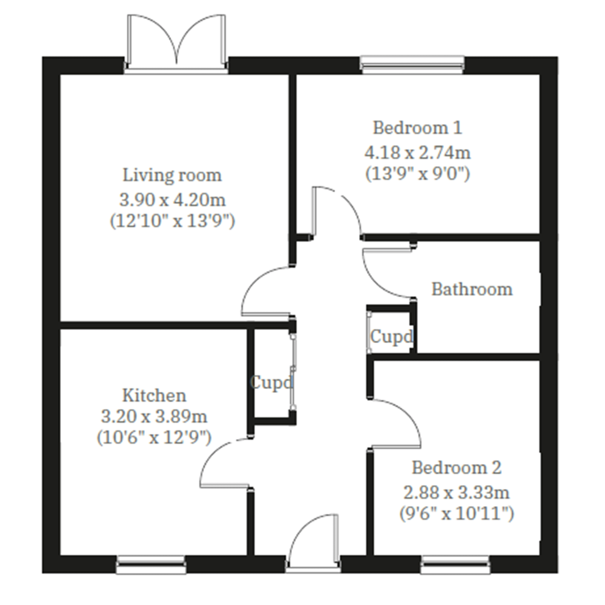 "The Telford" at Bullers Green, Morpeth NE61, 2 bedroom bungalow for