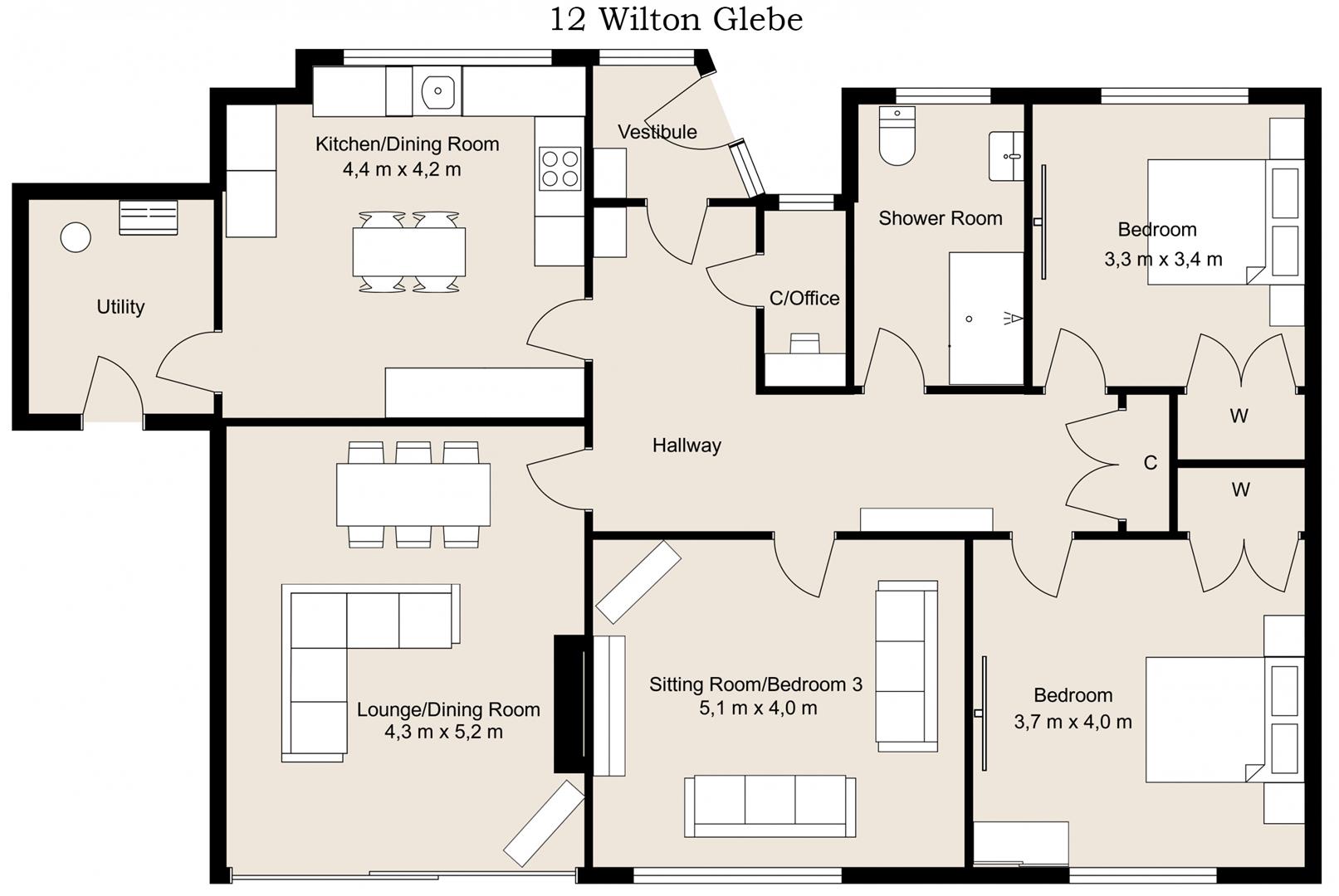 12, Wilton Glebe, Hawick floorplan