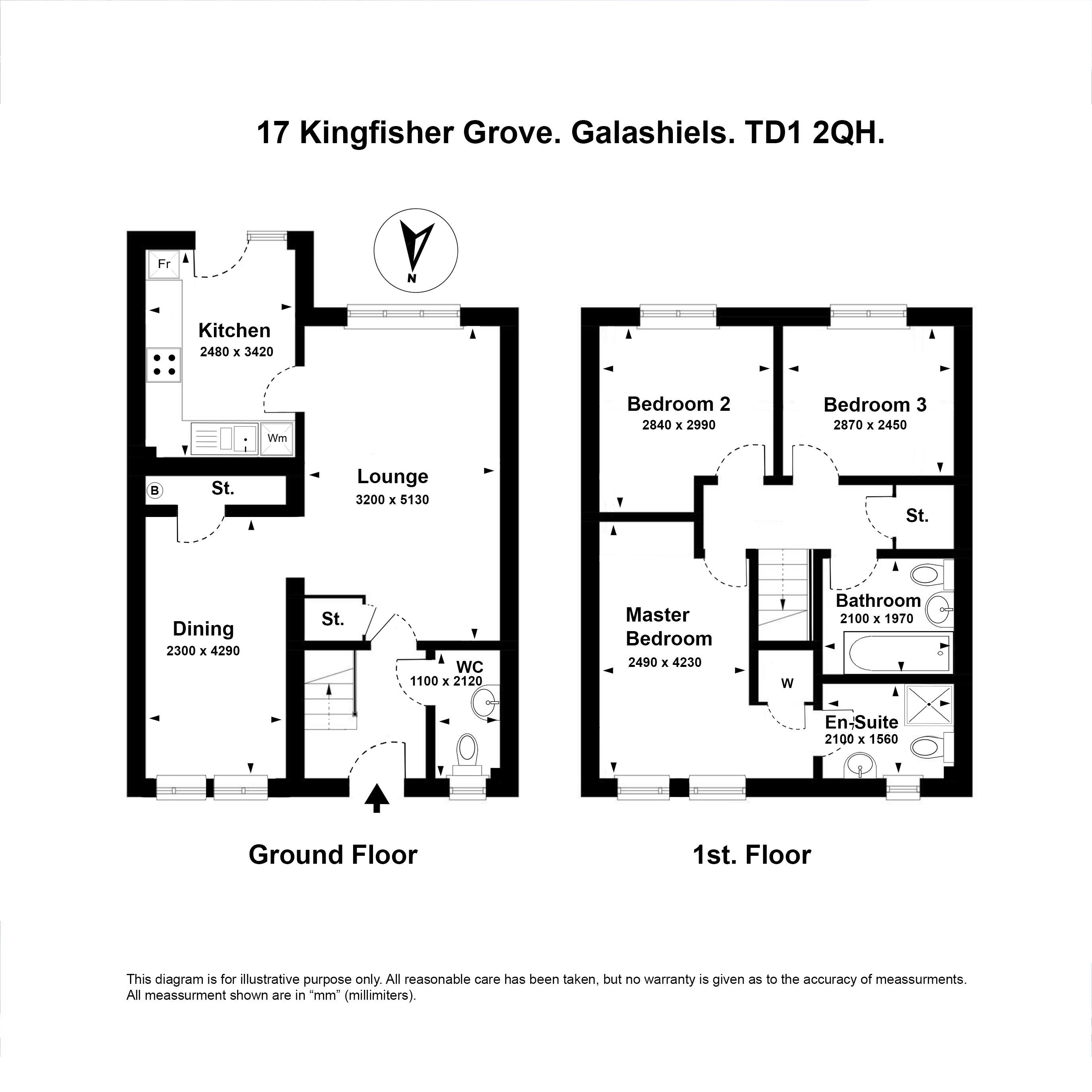 17, Kingfisher Grove, Galashiels floorplan