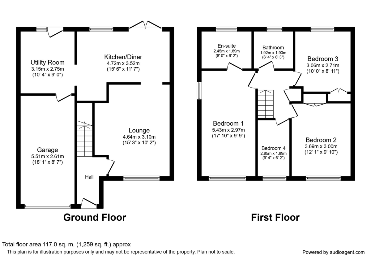1, Elmley Grove, Staffordshire floorplan