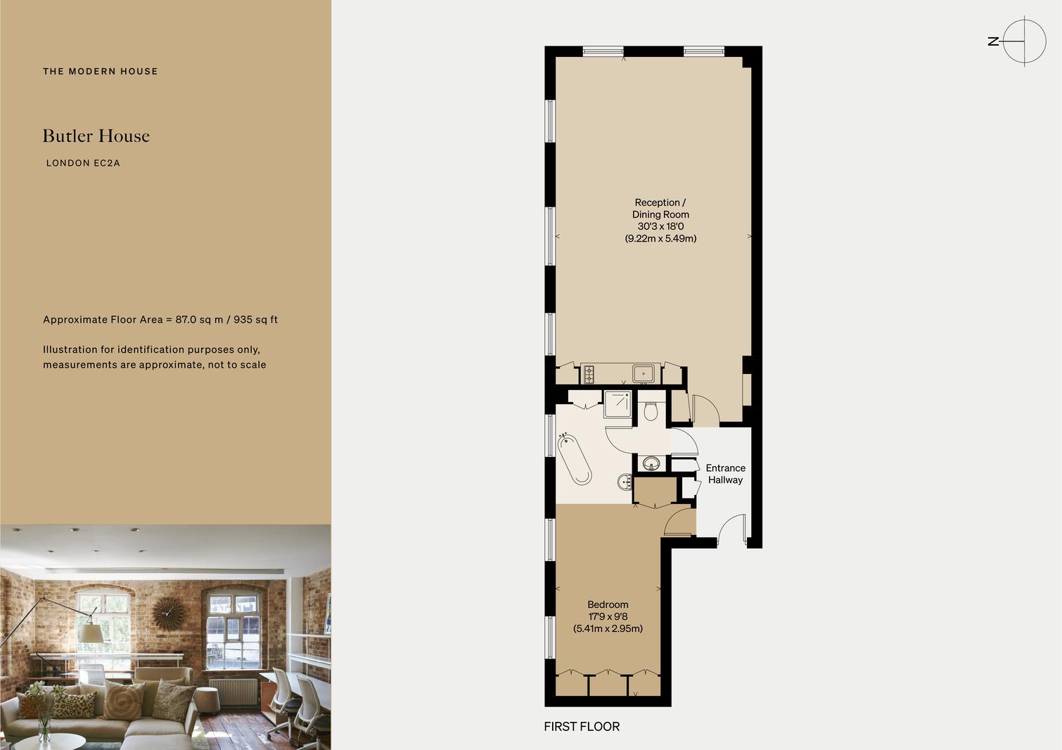 Flat 1, Butler House, 49-51 Curtain Road, London floorplan