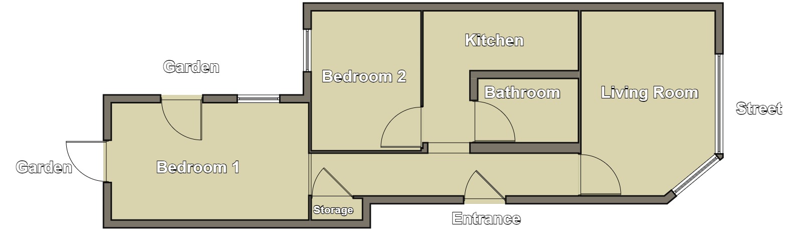 Garden Flat, 68, Cavendish Place, Eastbourne floorplan