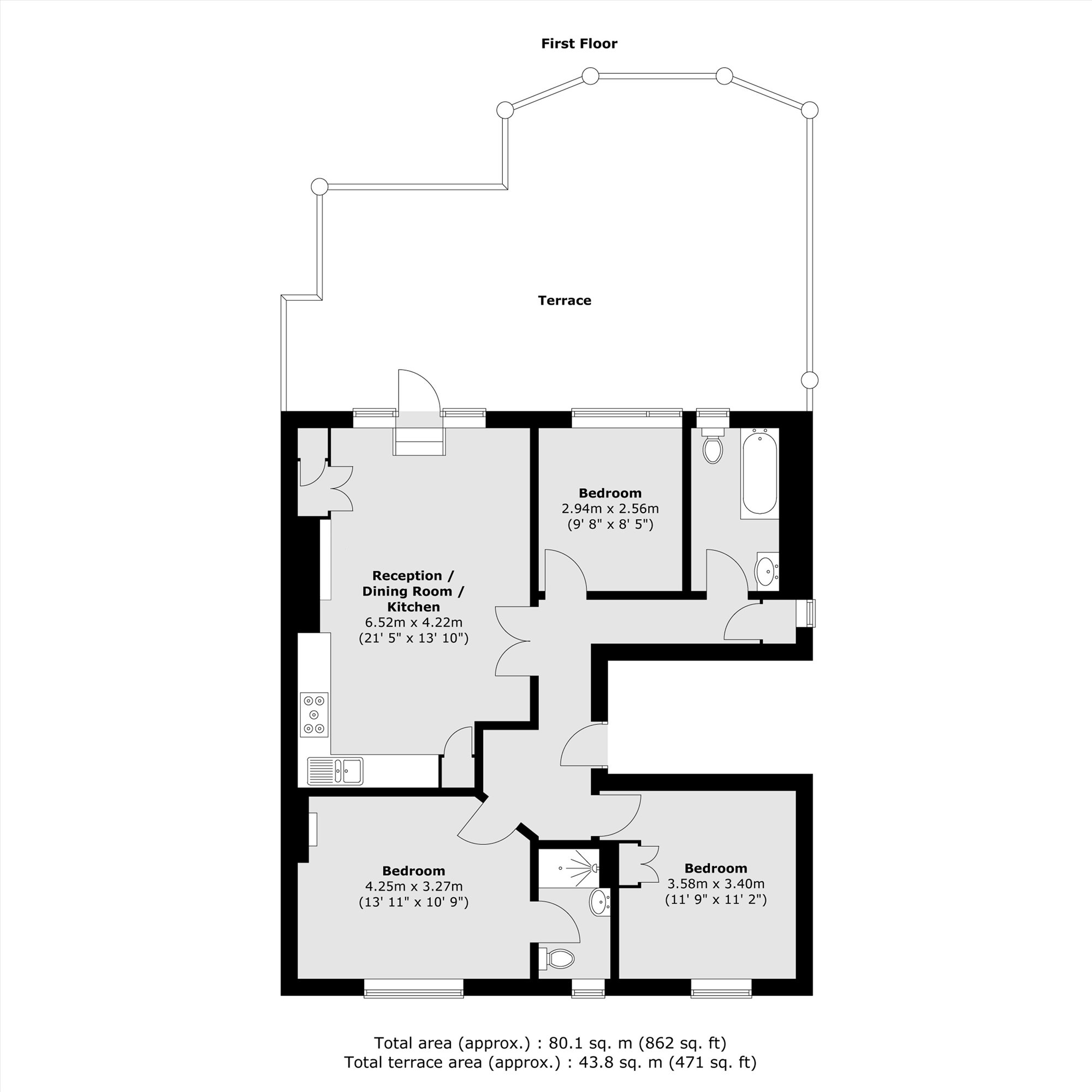 35D, Chatsworth Road, London floorplan