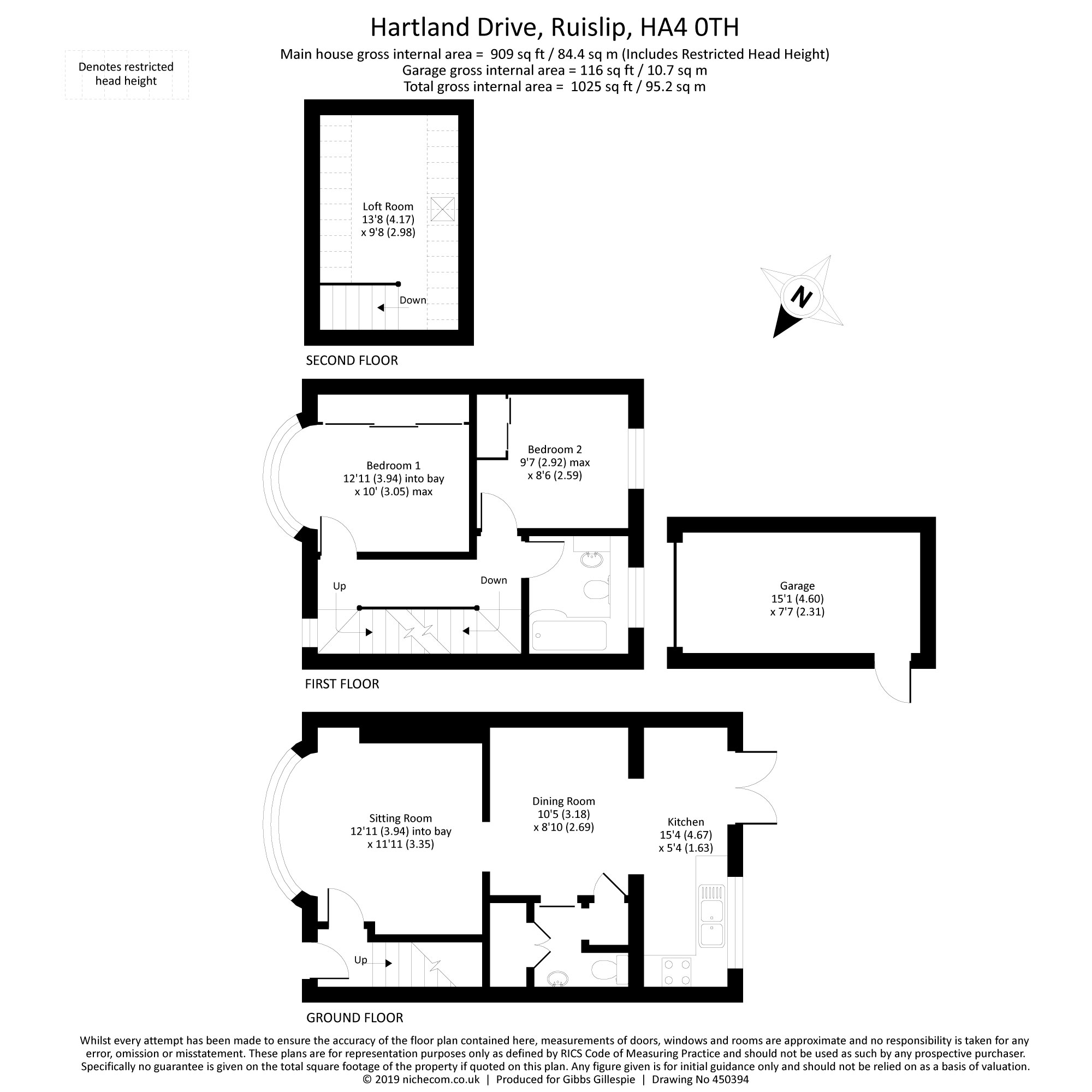 2 Bedrooms Terraced house for sale in Hartland Drive, Ruislip, Middlesex HA4