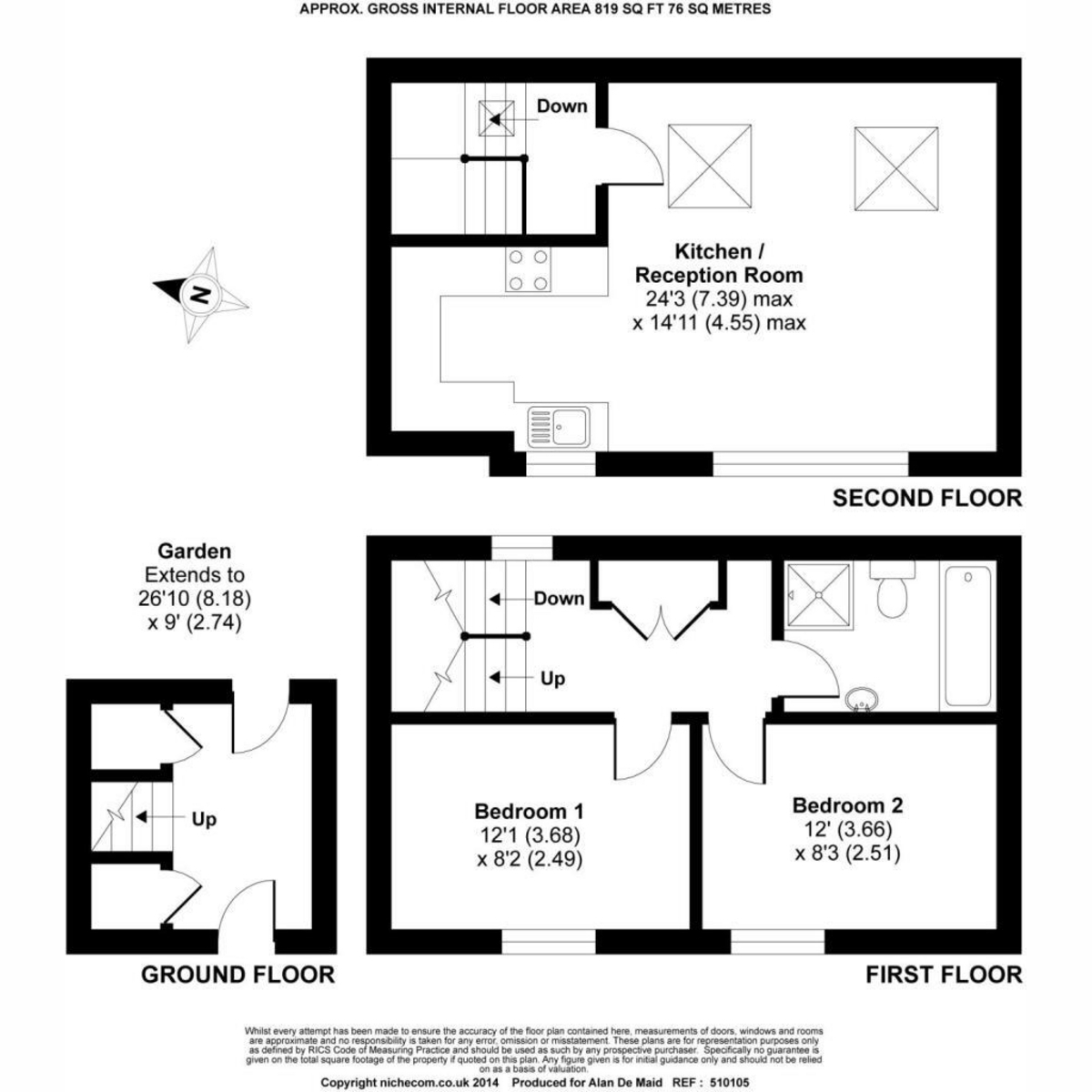 3b, Chatterton Road, Bromley floorplan