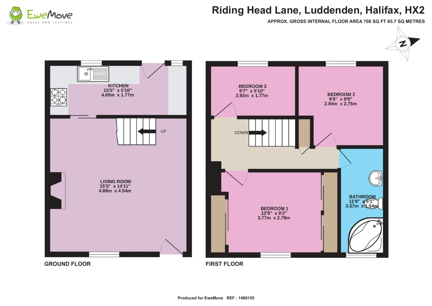 7, RIDING HEAD LANE, HALIFAX floorplan