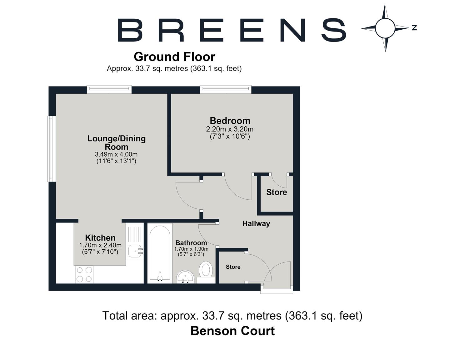 Flat 13 Benson Court, 6 Harston Drive, Enfield floorplan