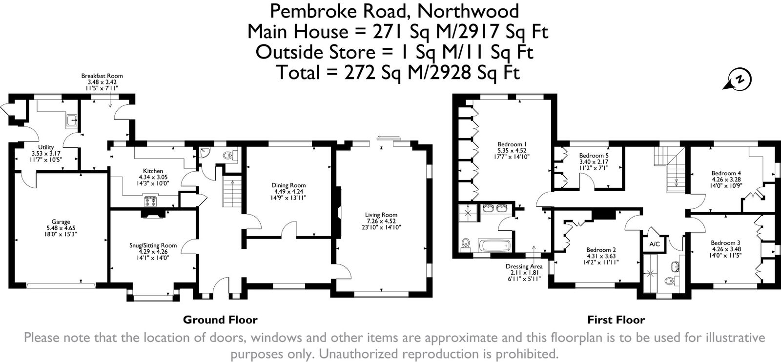 15, Pembroke Road, Northwood floorplan
