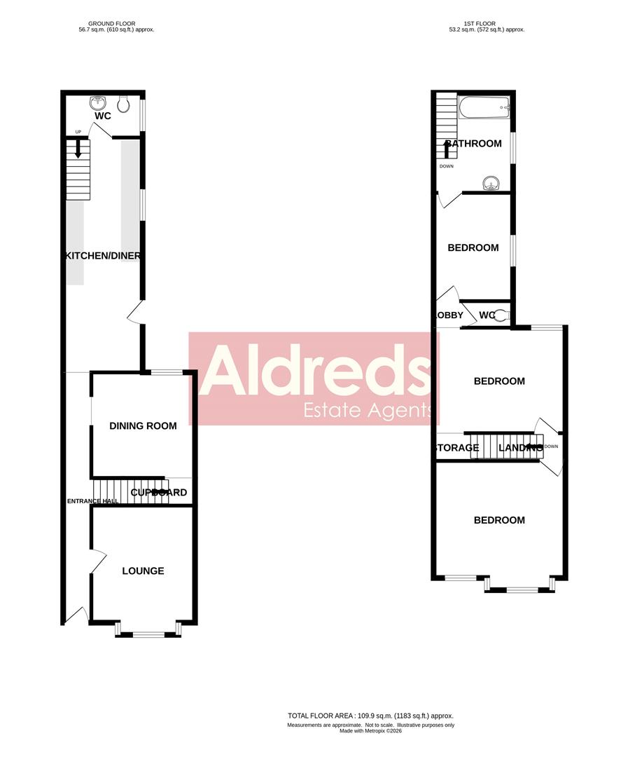 63, Albany Road, Great Yarmouth floorplan