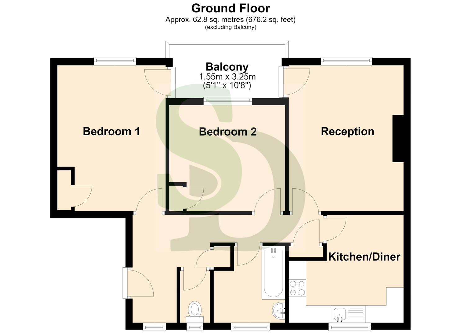 2 Wheatley Mansions, Bevan Avenue, Barking floorplan