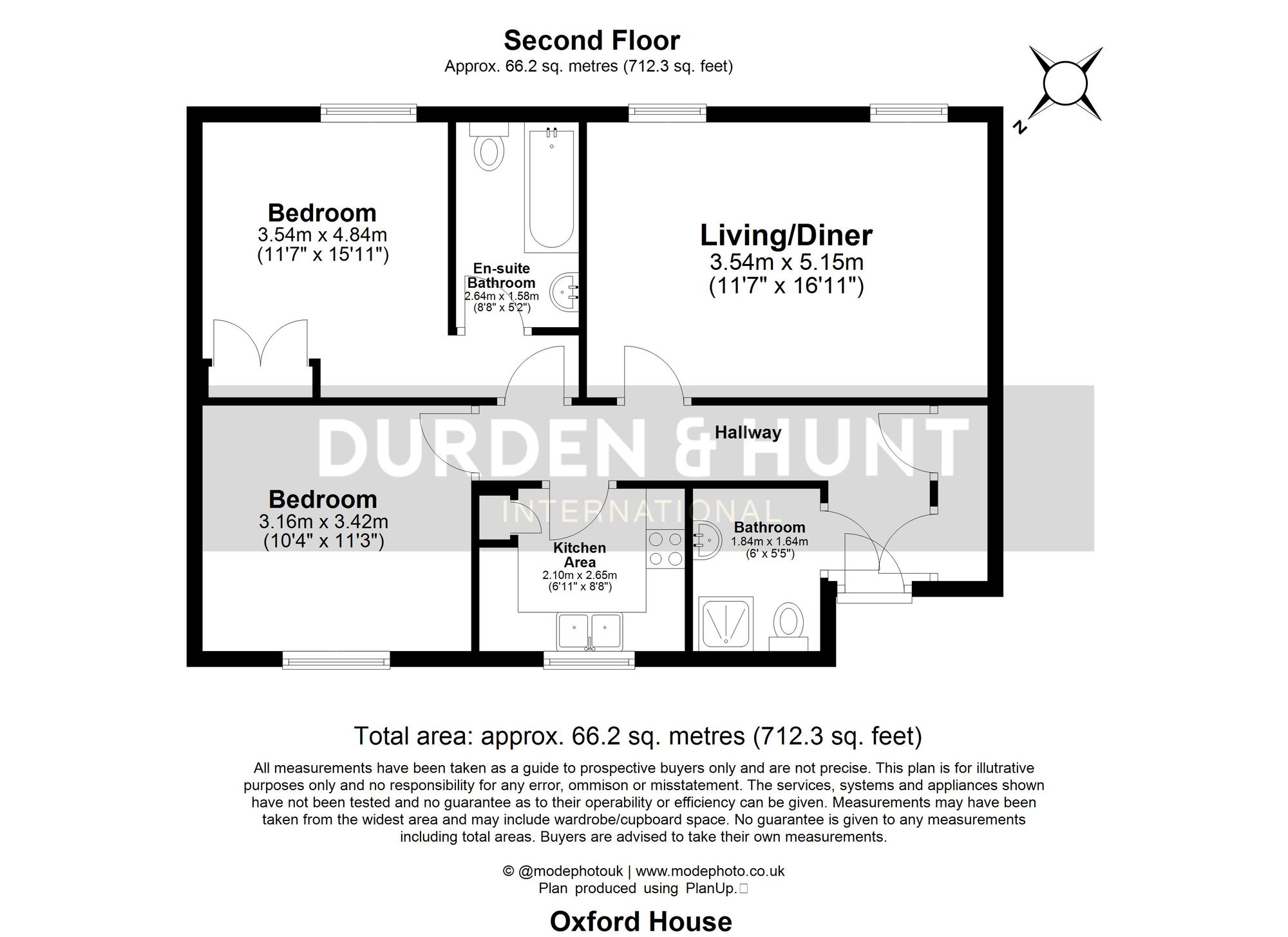 Flat 11, Oxford House 126-128 Tomswood Hill, Ilford floorplan