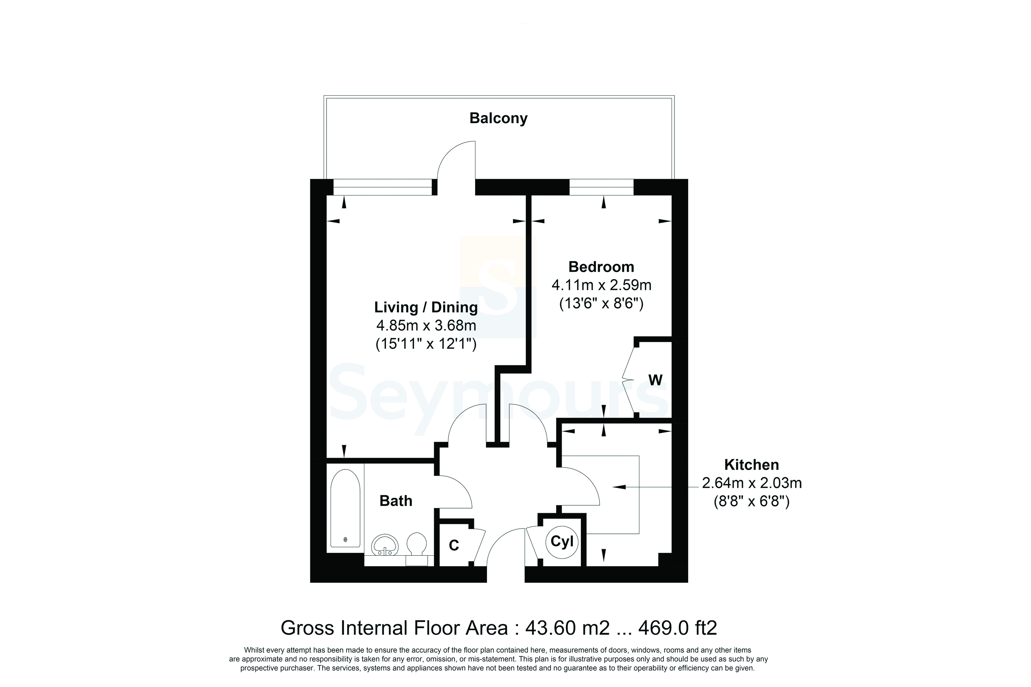 Flat 8, Regents Court,, Victoria Way, Surrey floorplan