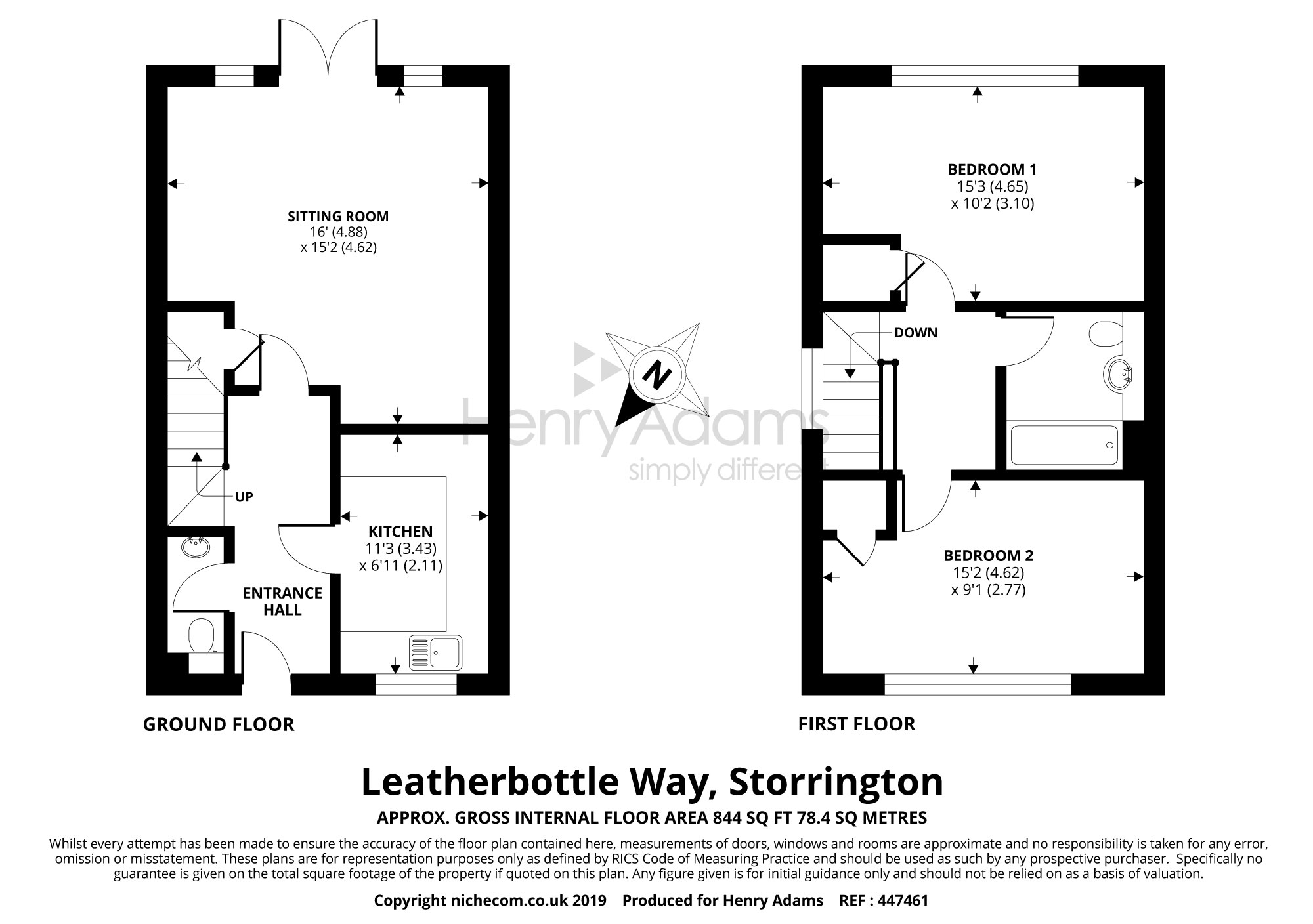 2 Bedrooms Semi-detached house for sale in Leatherbottle Way, Storrington RH20