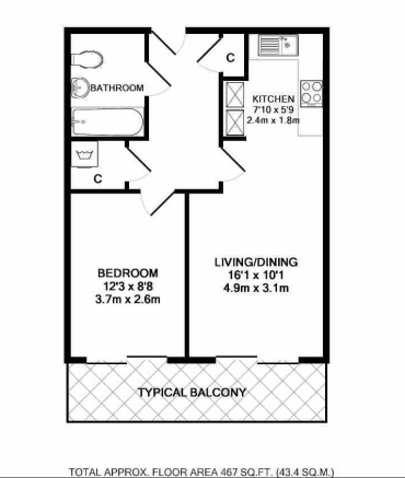 1 Bedrooms Flat to rent in West Carriage House, Royal Carriage Mews, London SE18