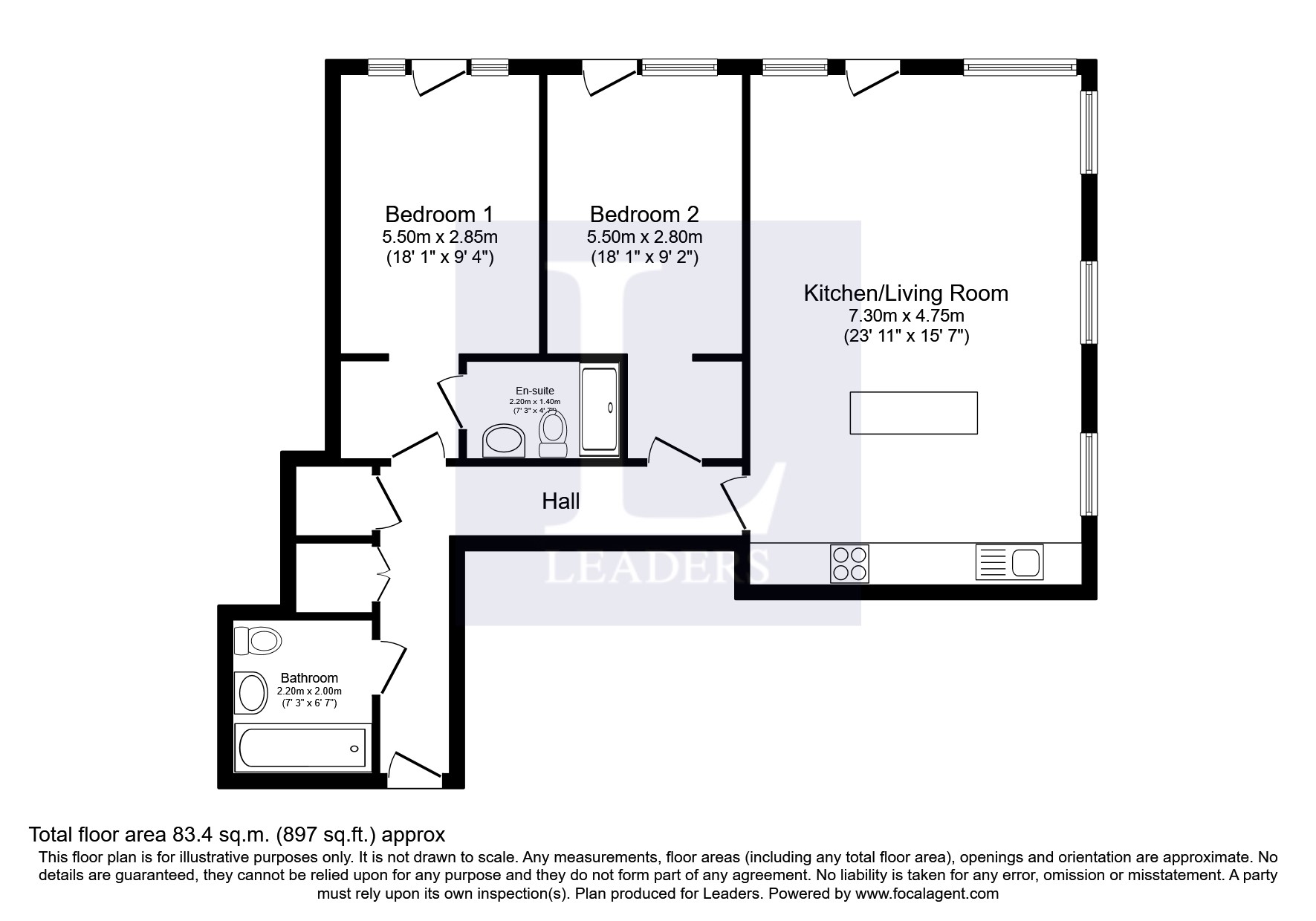 Flat 2011, Elizabeth Tower, 141, Chester Road, Greater Manchester floorplan