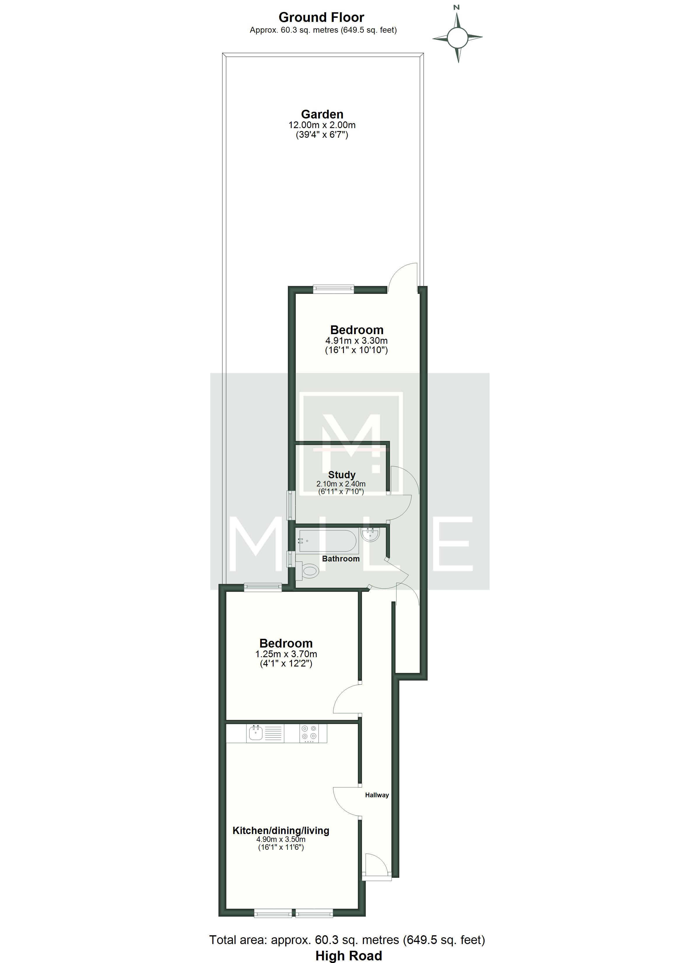 Flat 2, 152 - 154, High Street, London floorplan