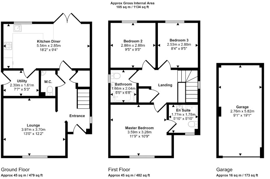35, Jeacock Grove, Worcestershire floorplan