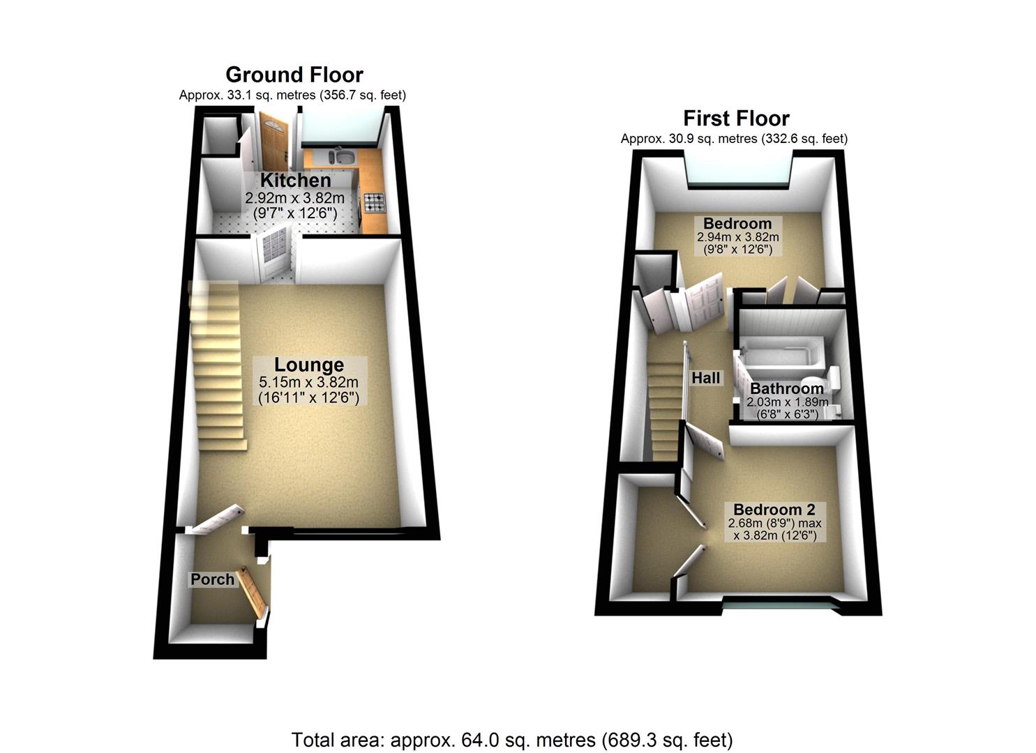 63, Hudson Close, Worthing floorplan