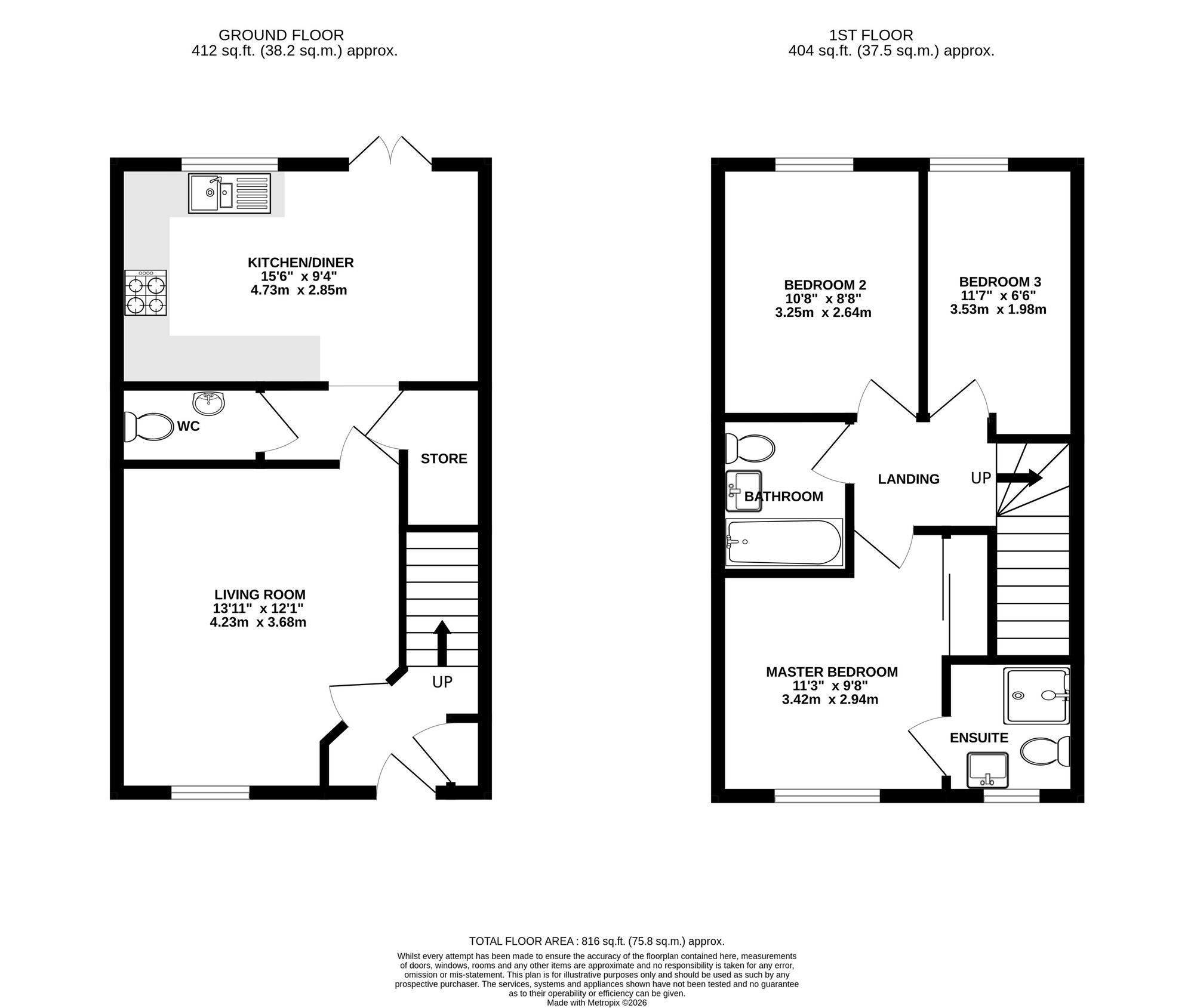 8 Charles Kirk Place, Crewe floorplan