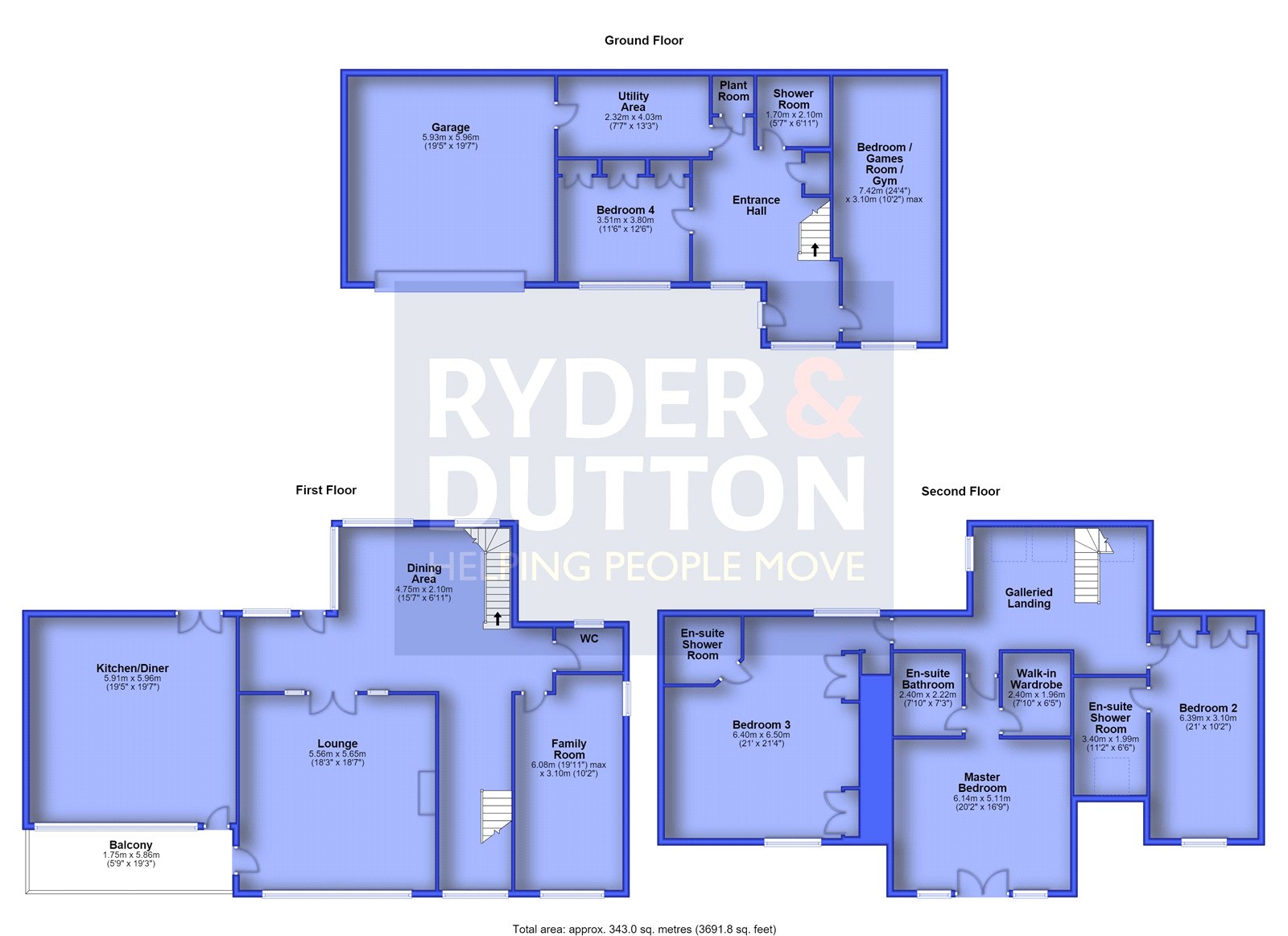 Rose House, 3, Grasscroft Heights, Grasscroft floorplan