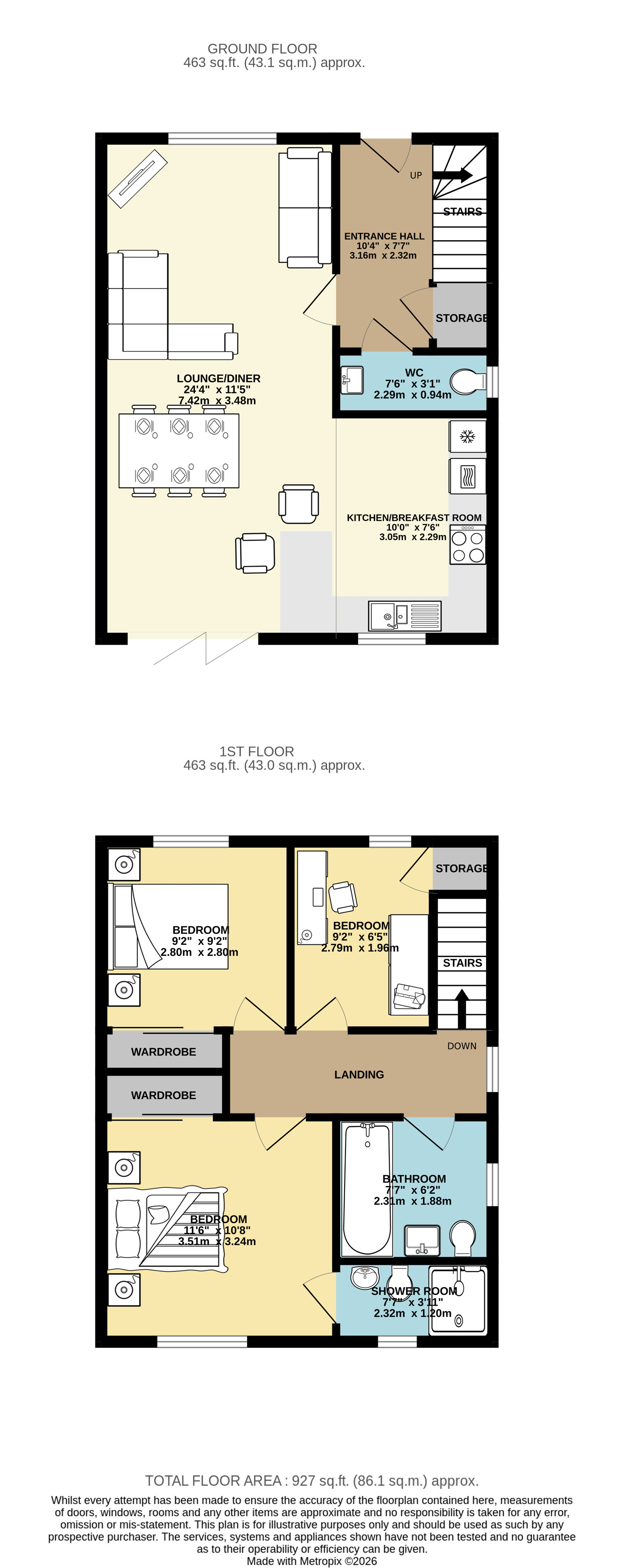 7, Hartshorn Road, Doncaster floorplan