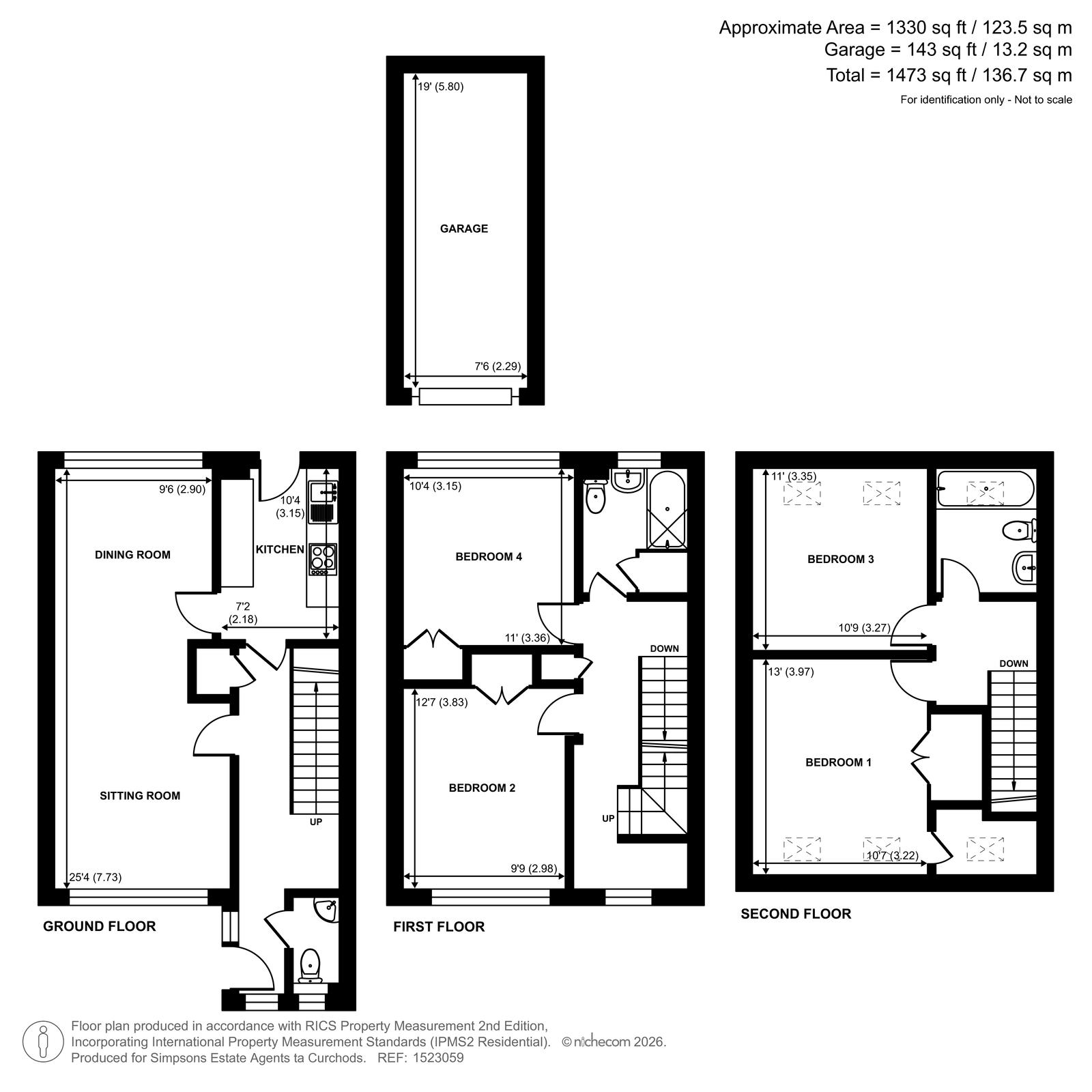 8, Slade Court, Ottershaw floorplan