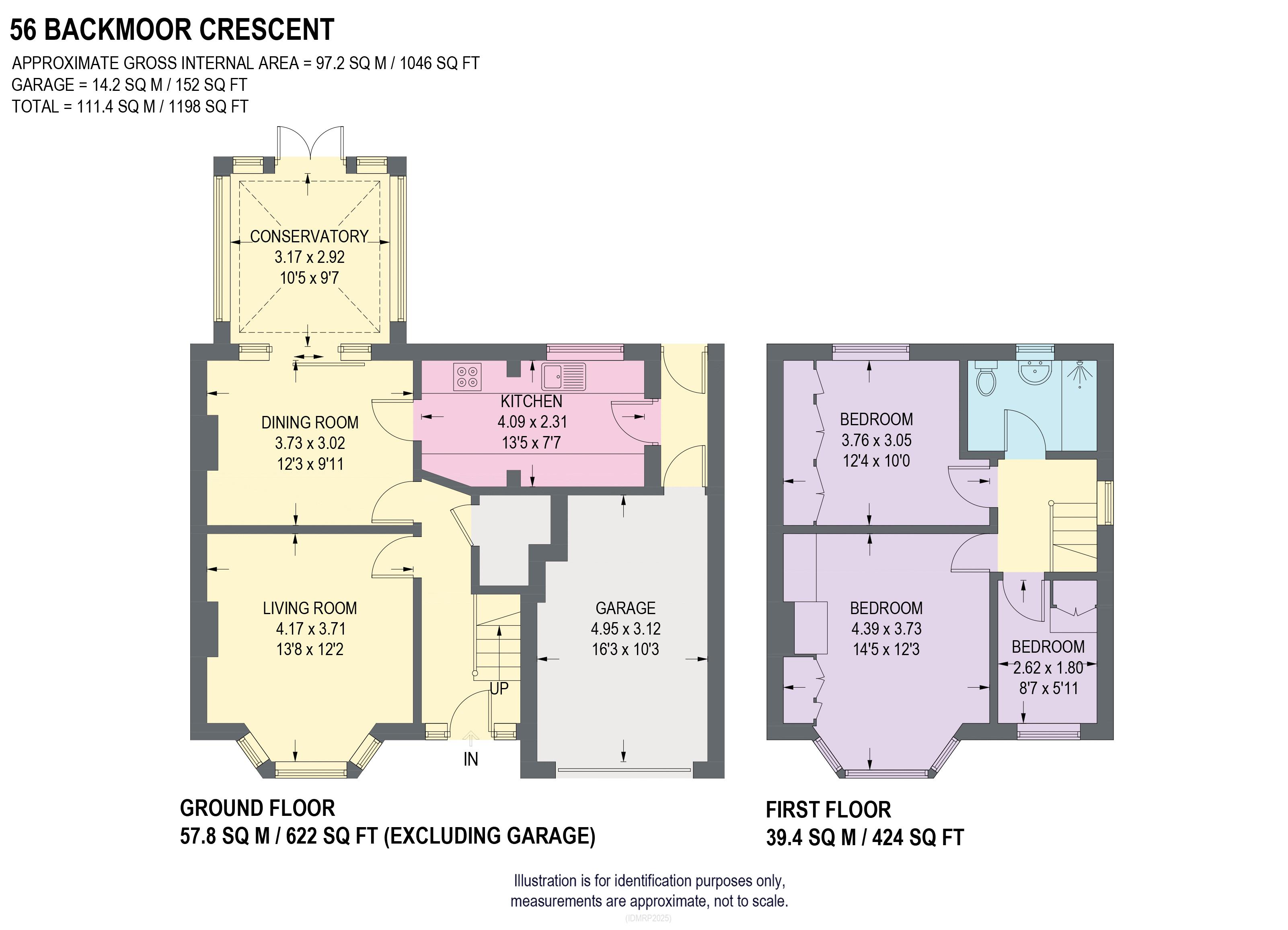 56, Backmoor Crescent, Sheffield floorplan