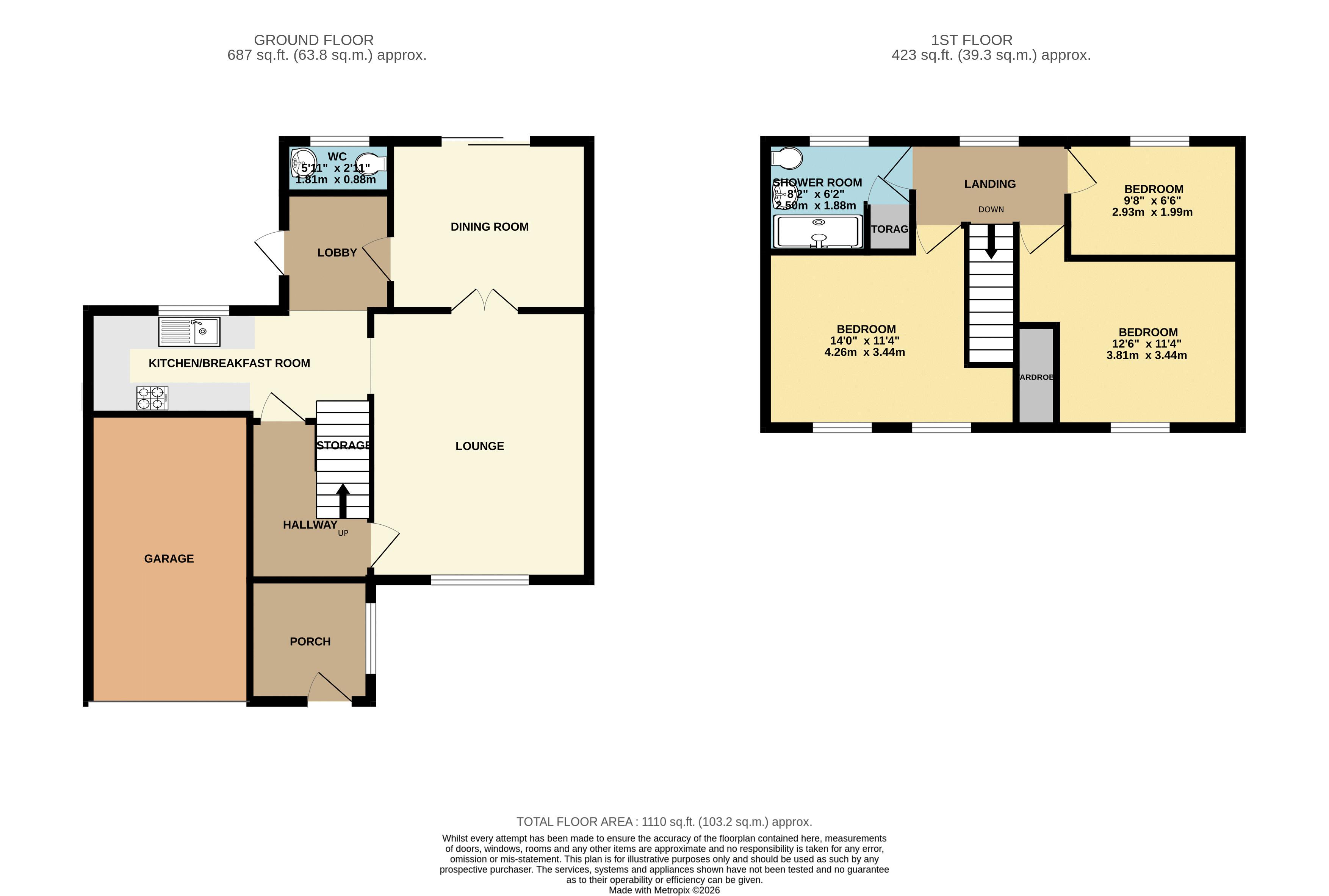 10, Westbury Close, Hereford floorplan