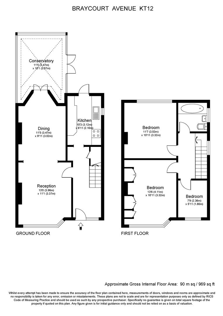 3 Bedrooms Semi-detached house for sale in Braycourt Avenue, Walton-On-Thames KT12