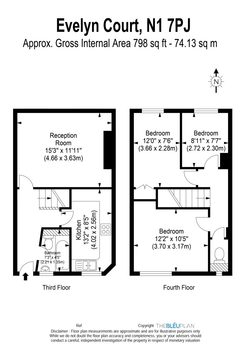 3 Bedrooms Flat for sale in Evelyn Court, Evelyn Walk, London N1