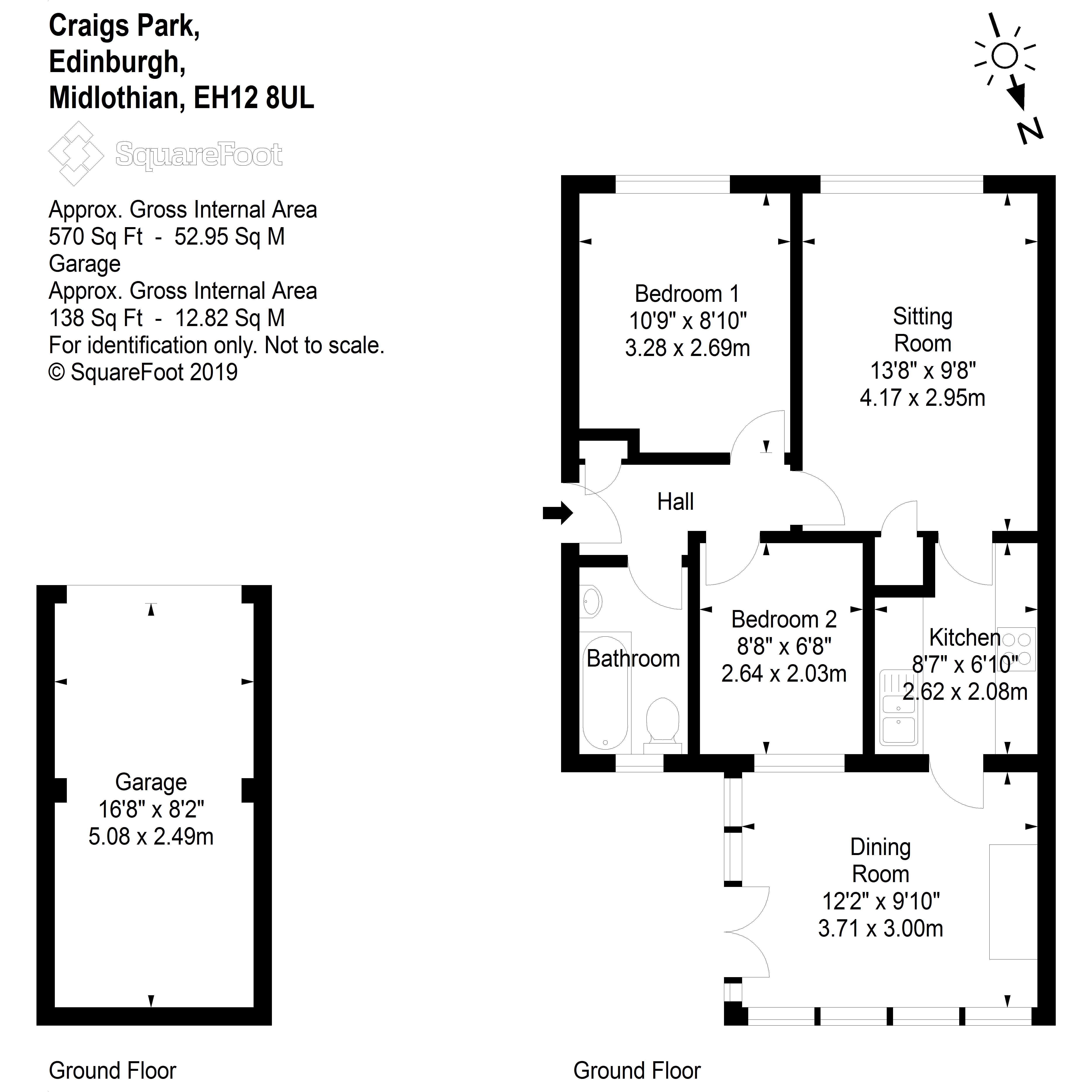 2 Bedrooms Semi-detached bungalow for sale in 42 Craigs Park, Edinburgh EH12