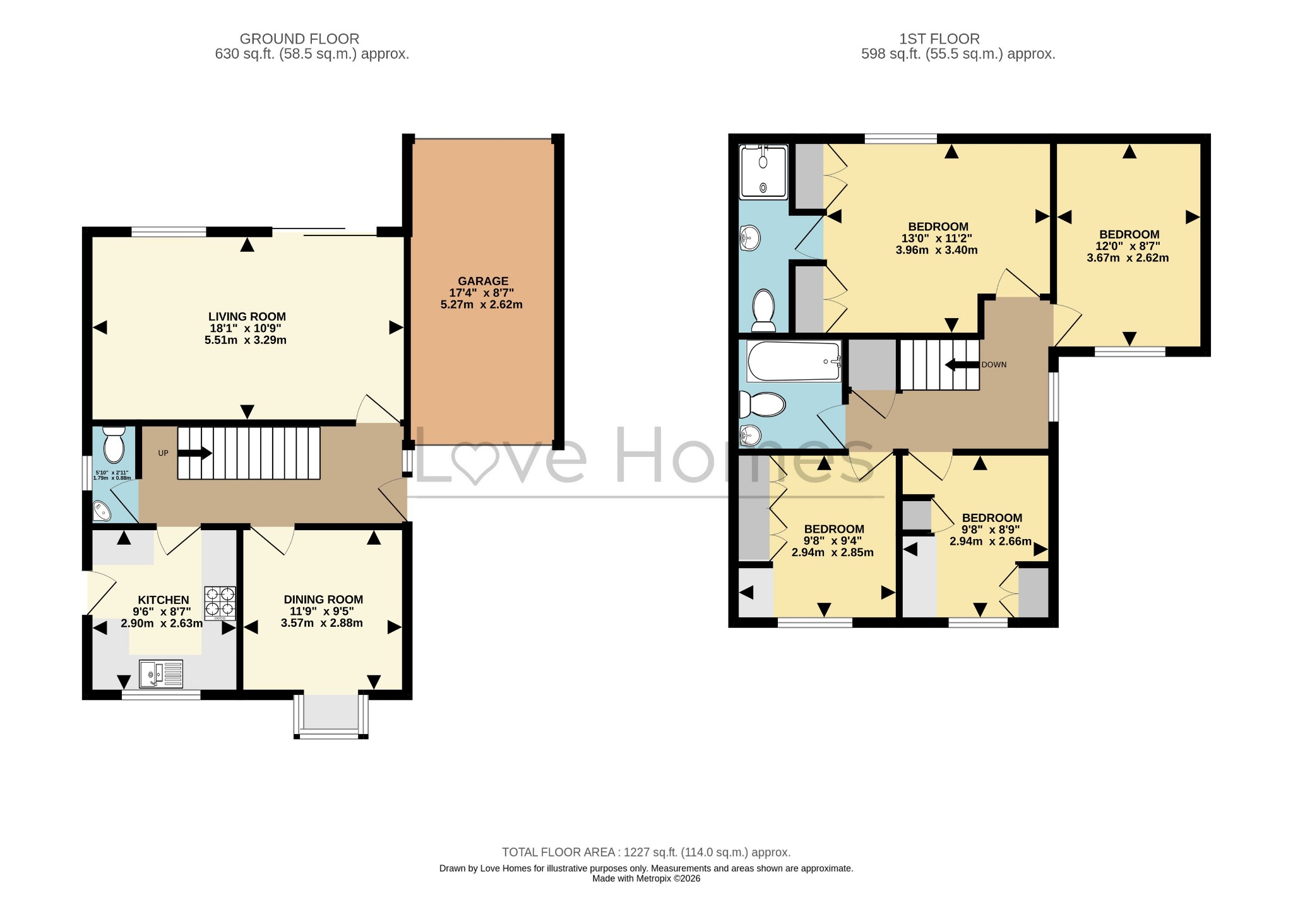15 Conway Drive, Flitwick, Bedfordshire floorplan
