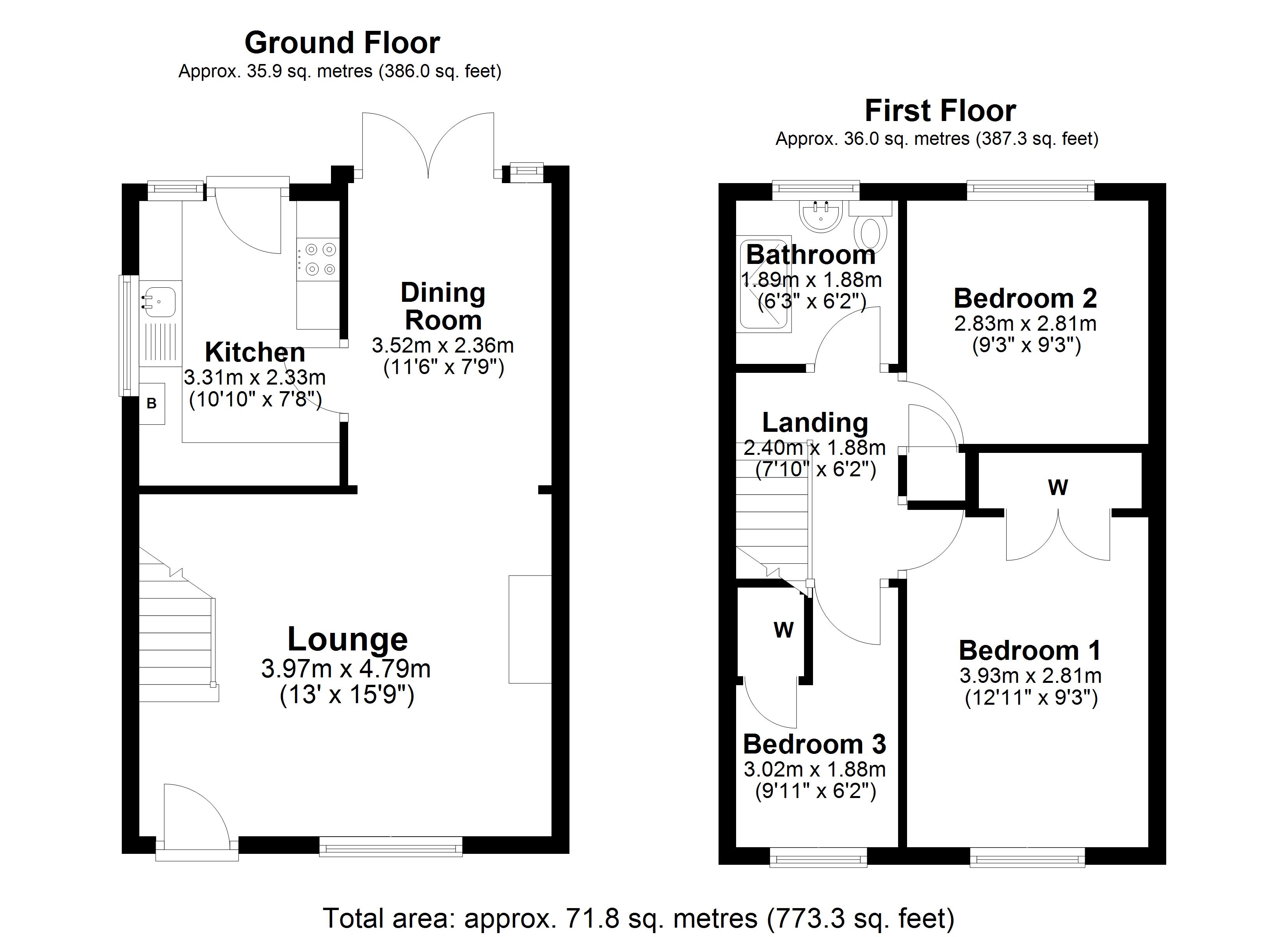 50, Rayfield Close, Dunmow floorplan